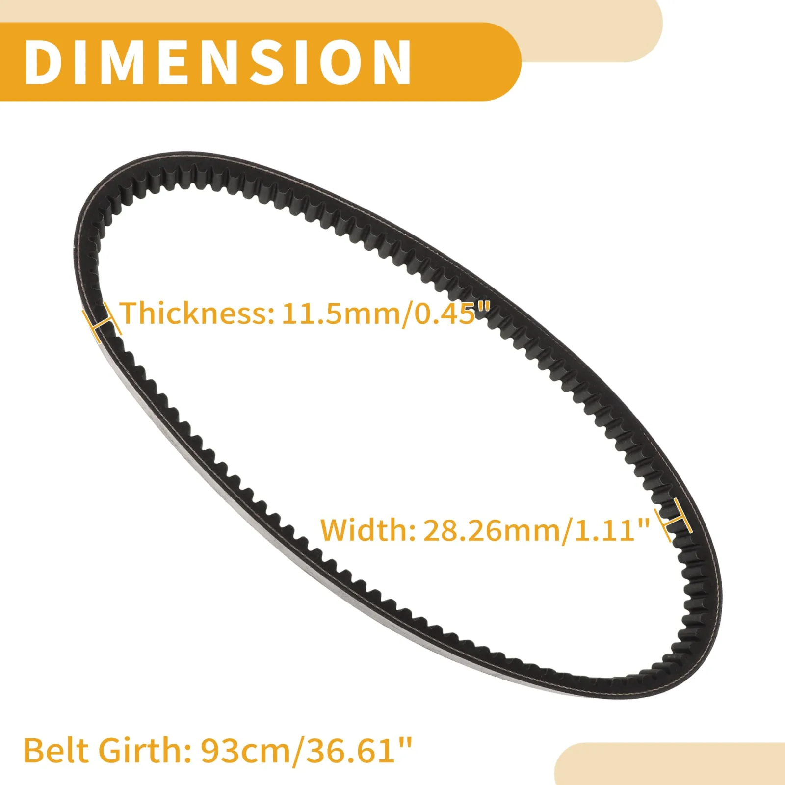 Partuto Drive Belt for E-Z-G-O Gas Golf Carts 72328G01 image 4