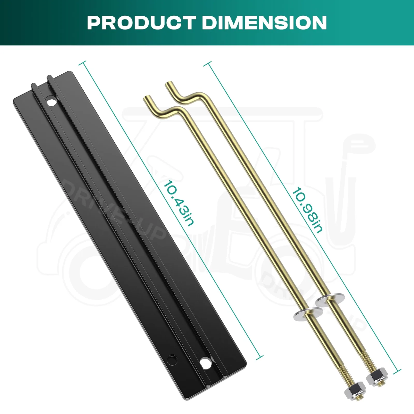 DRIVE UP Battery Hold-Down Plate Kit for Club Car DS image 4