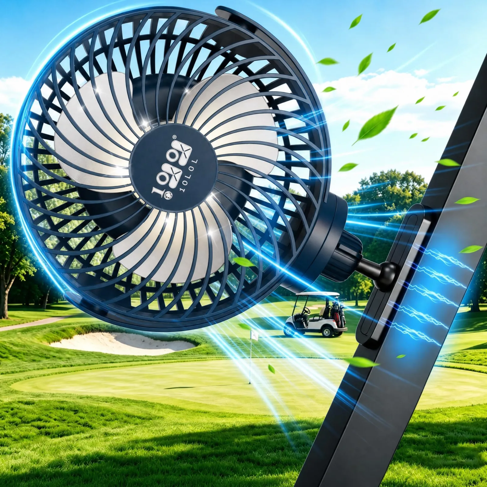 10L0L F2023-007 Magnetic Golf Cart Fan