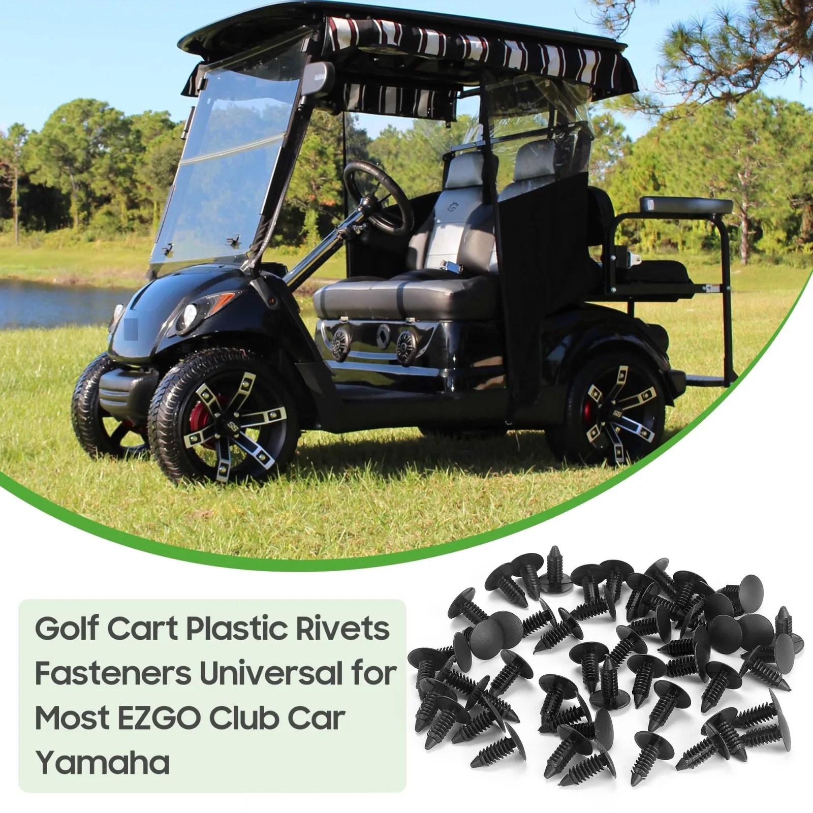 10L0L Golf Cart Christmas Tree Rivets with Removal Tool image 2
