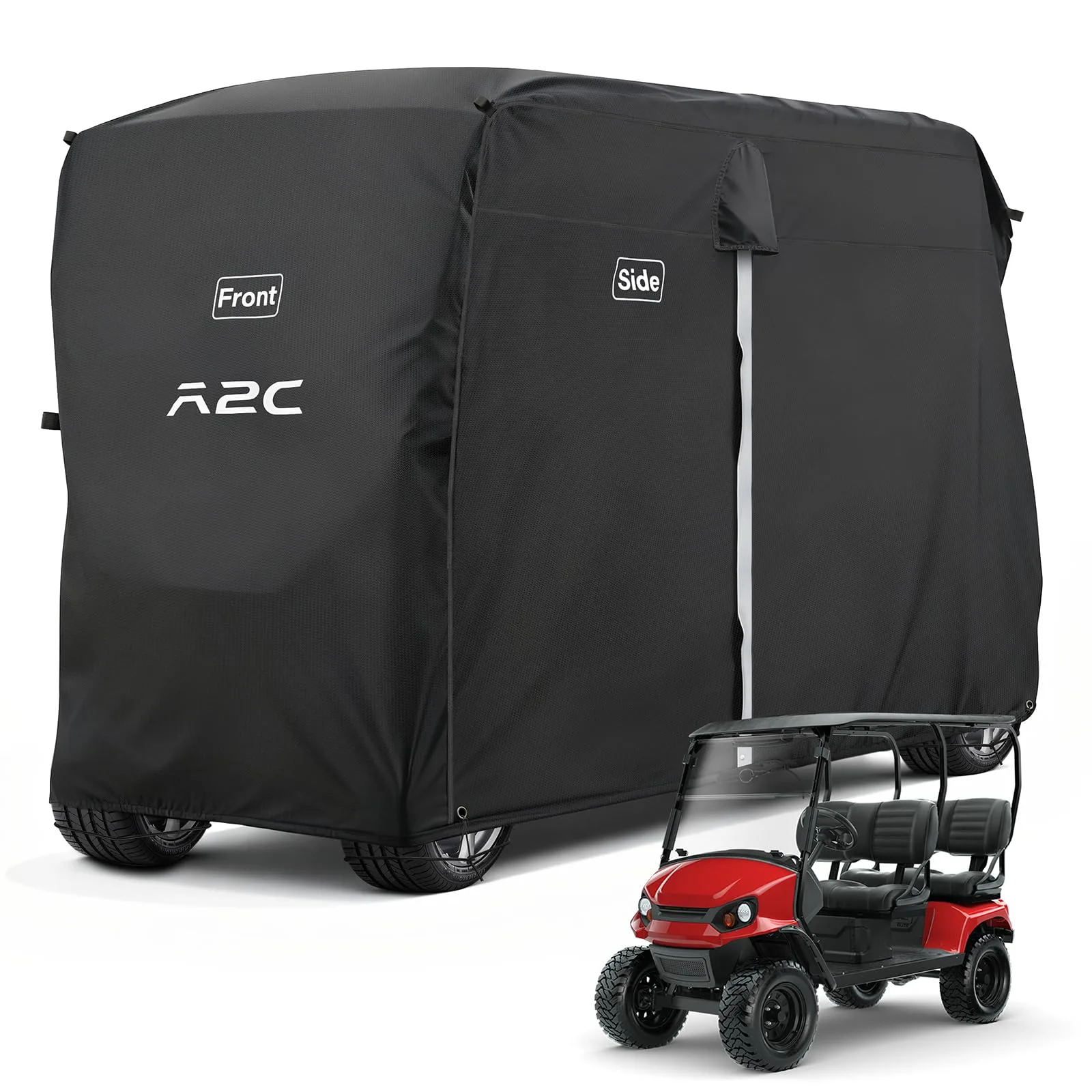 A2C 600D Waterproof 4-Passenger Golf Cart Cover