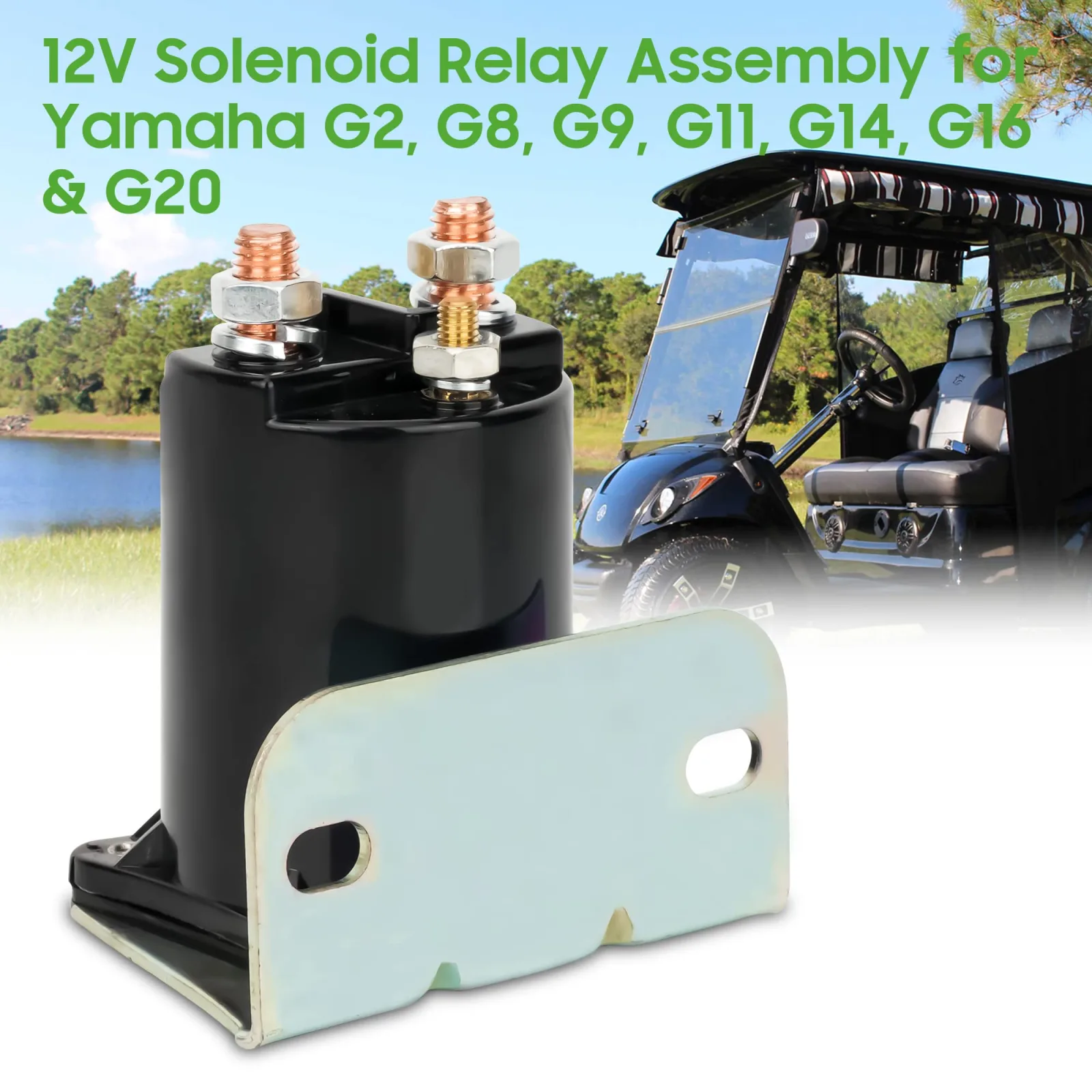 10L0L 12V Starter Solenoid for Yamaha G2-G20 Golf Carts image 3