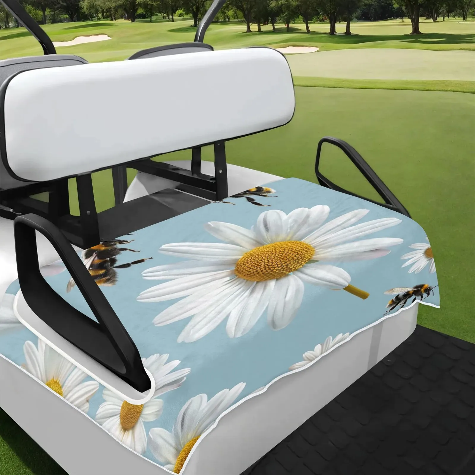 Tiveruda Universal 51" x 31" Golf Cart Seat Cover for 2-Person Seats