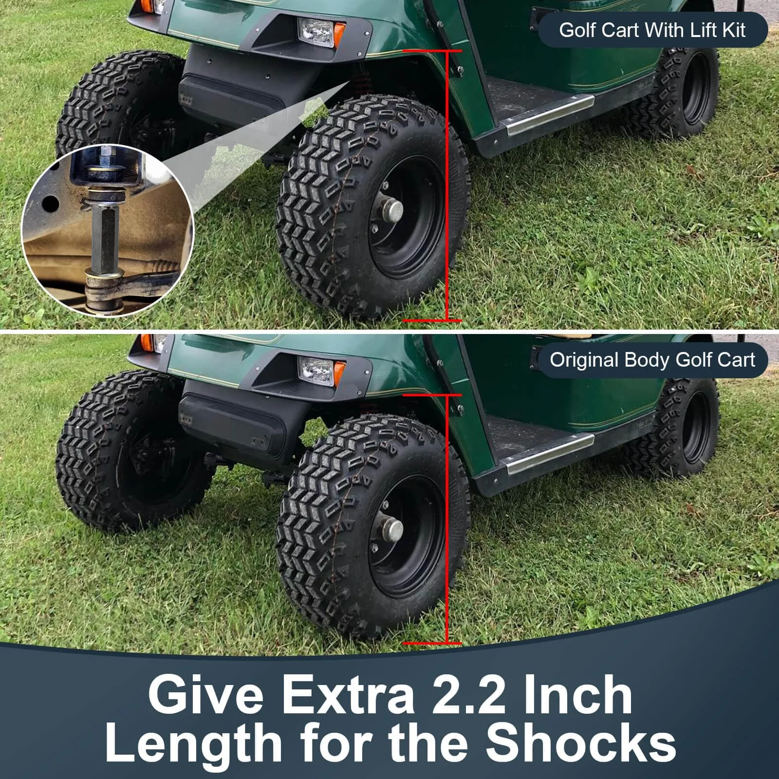 LEAPGOMAX Golf Cart Shock Extension Rods M10 x 1.25 image 4