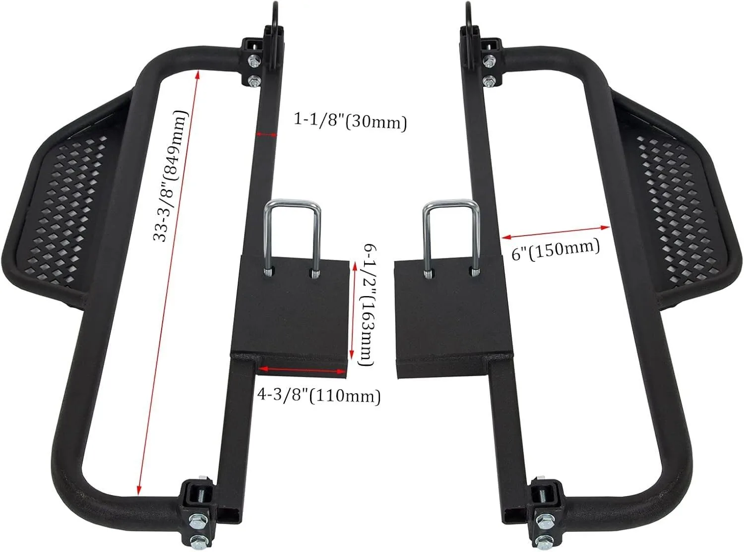 Black Nerf Bars for 2004-2008 Electric Club Car DS image 2