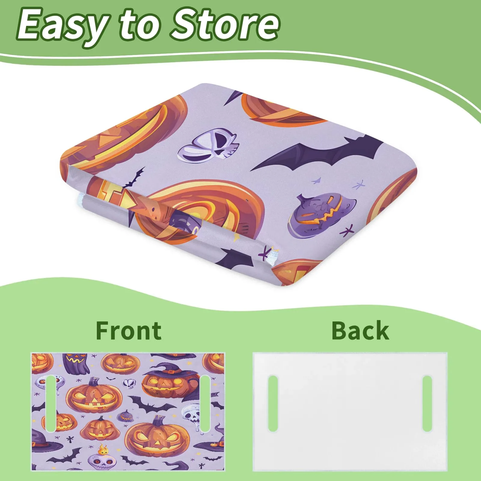Tiveruda Halloween Purple Pumpkin Golf Cart Seat Cover image 4