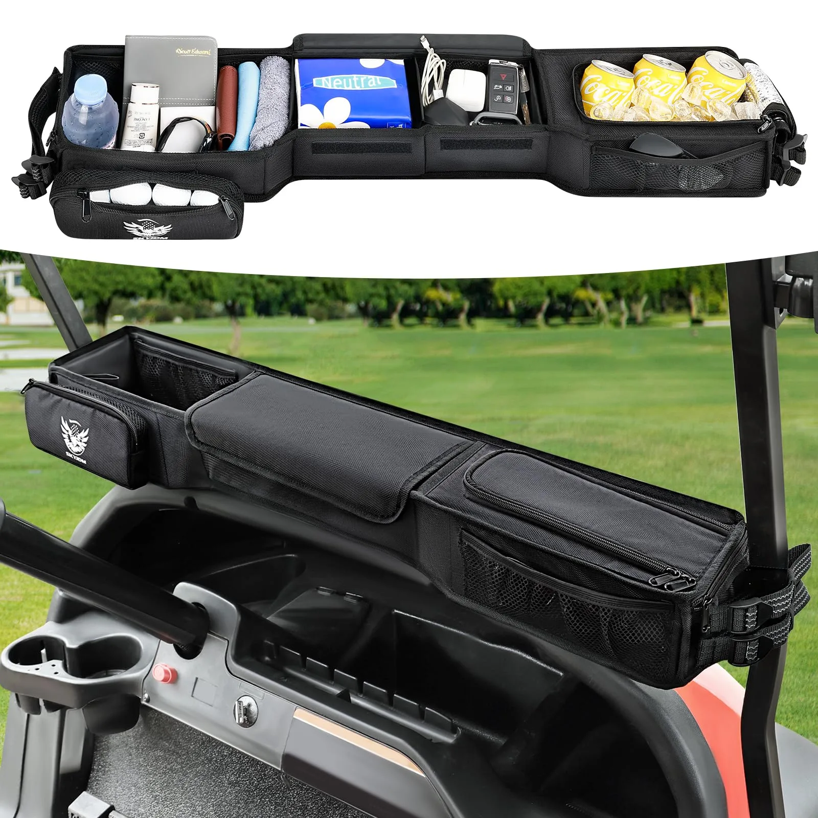 SKYJDM Golf Cart Front Storage Basket Organizer AC112521