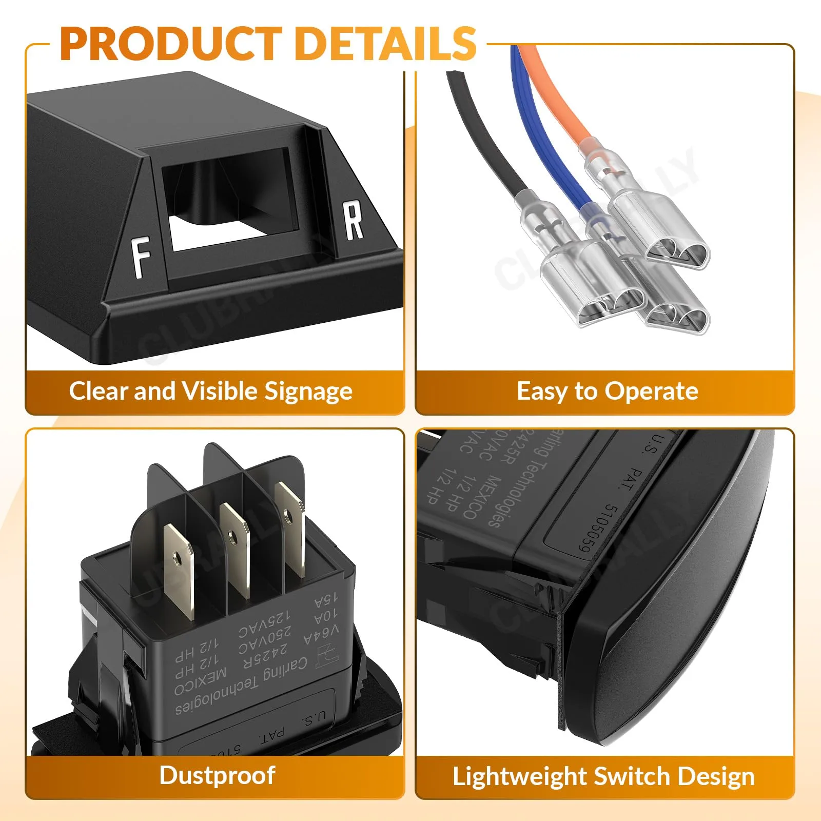 CLUBRALLY Club Car DS Forward Reverse Switch Kit image 4