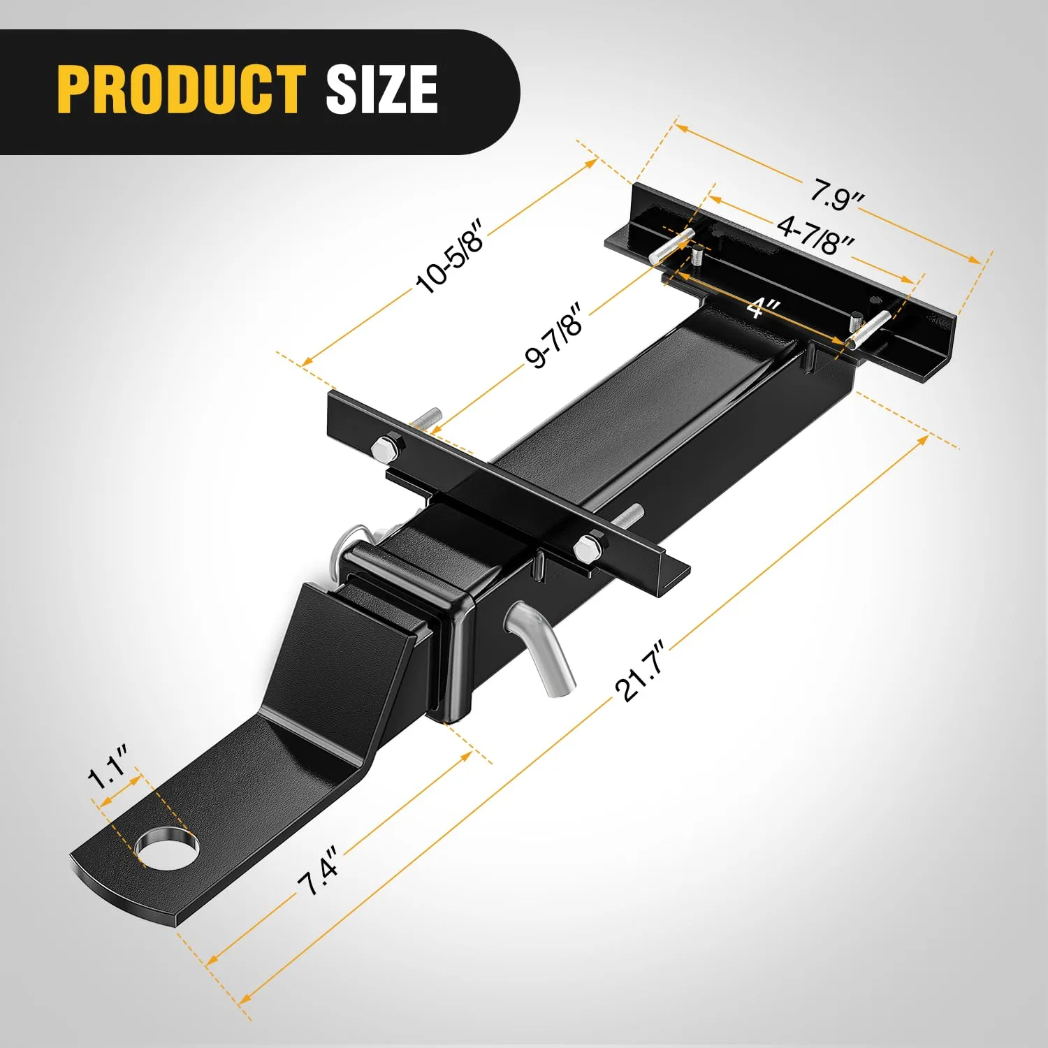 Nilight 2" Receiver Trailer Hitch for Golf Carts — MPN 92225B image 2