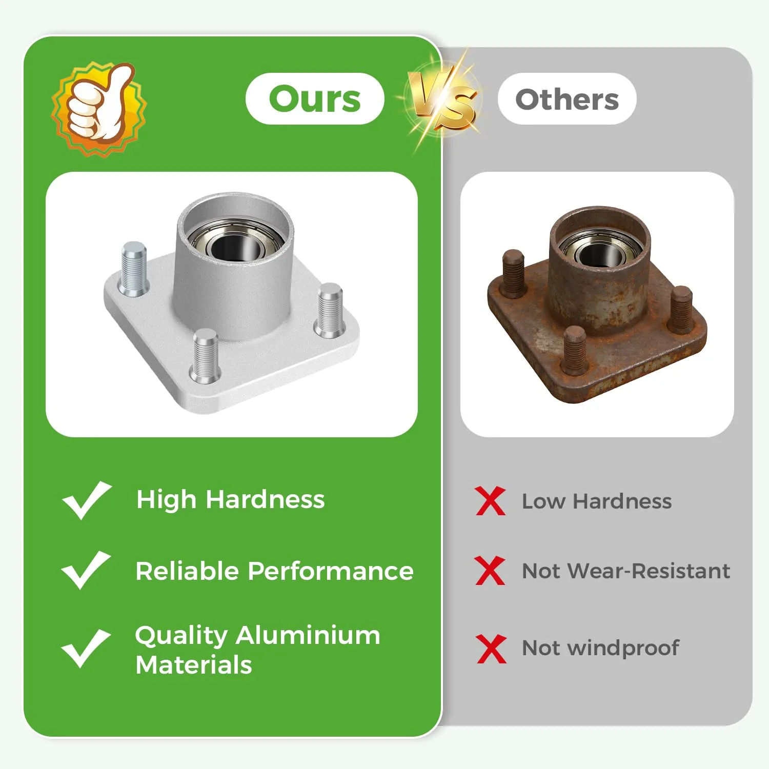 10L0L Front Wheel Hub Assemblies for E-Z-GO RXV image 4