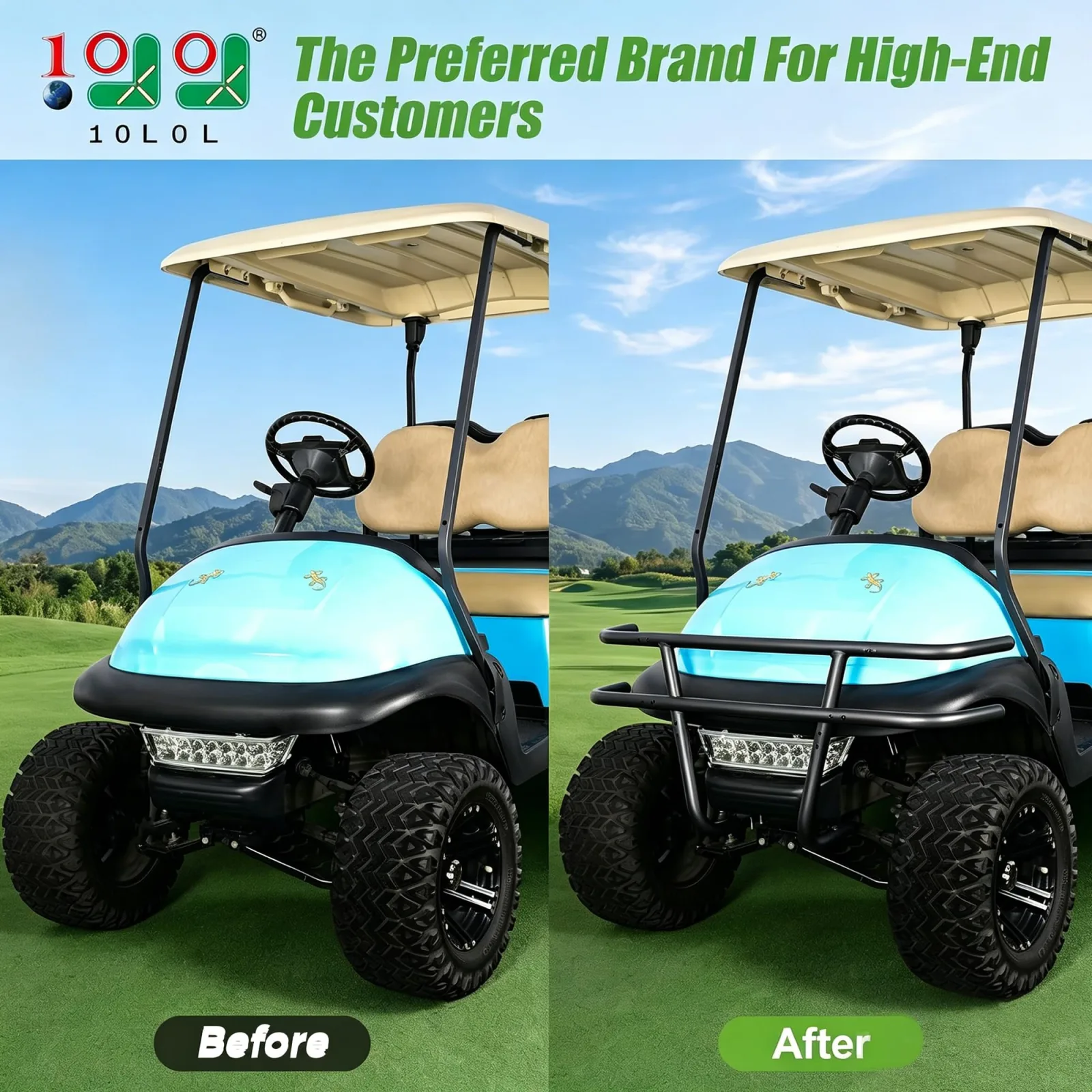 10L0L Front Brush Guard Bumper for Club Car Precedent image 3