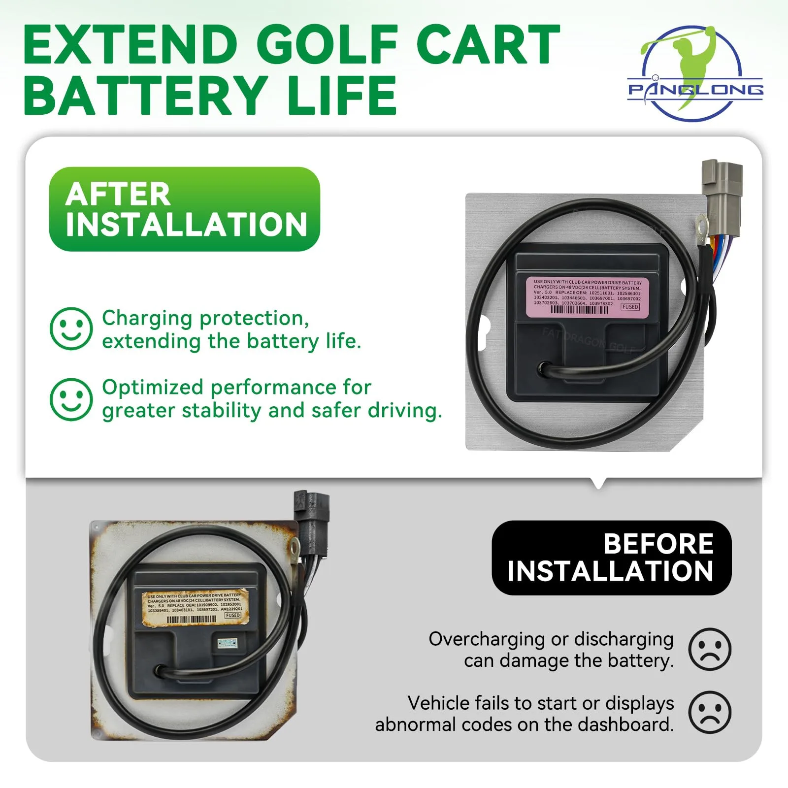 Panglong FDG-152 OBC for Club Car Precedent 48V image 4