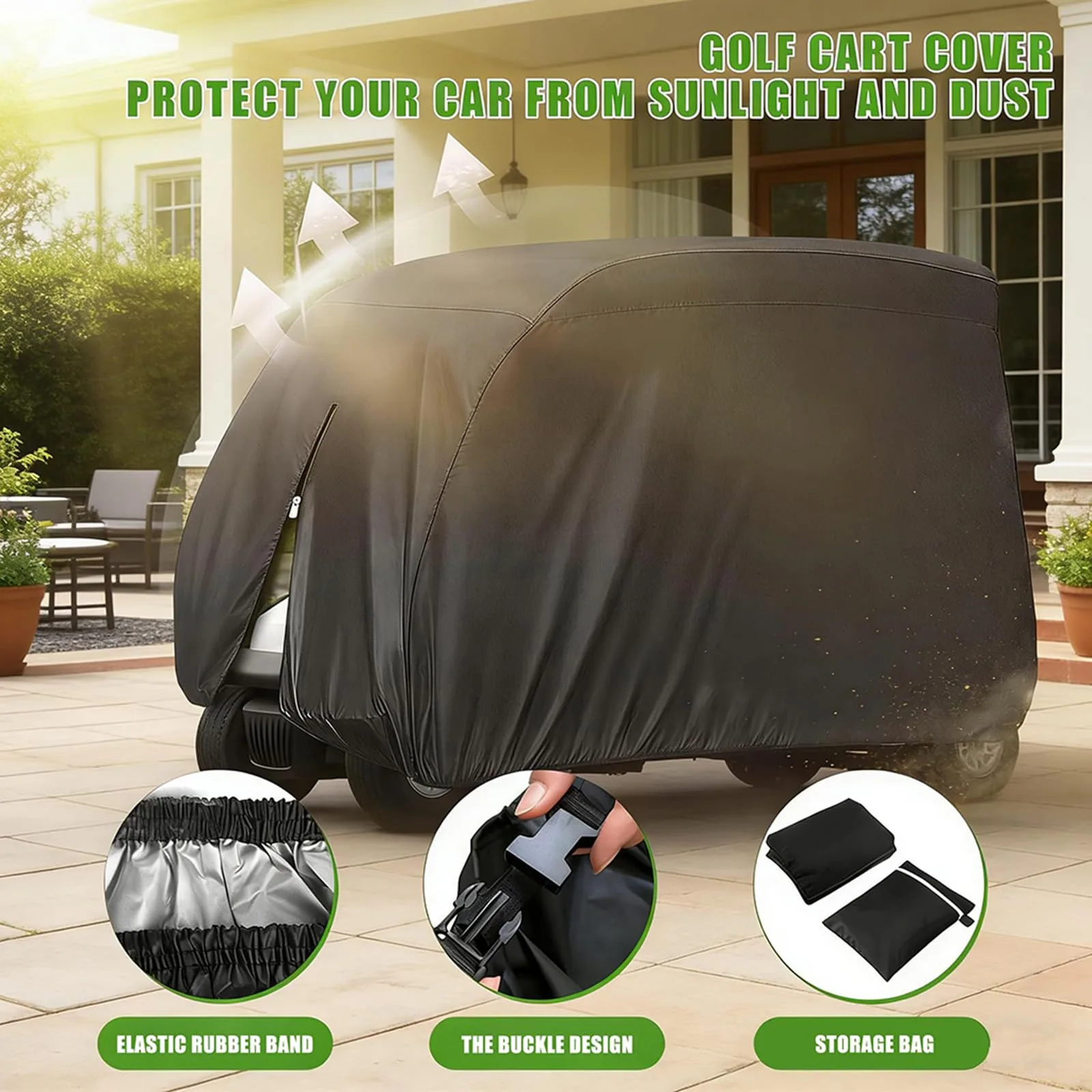 Generic Golf Cart Cover for Evolution EV D5-Ranger 2+2 (2024-2026) image 4