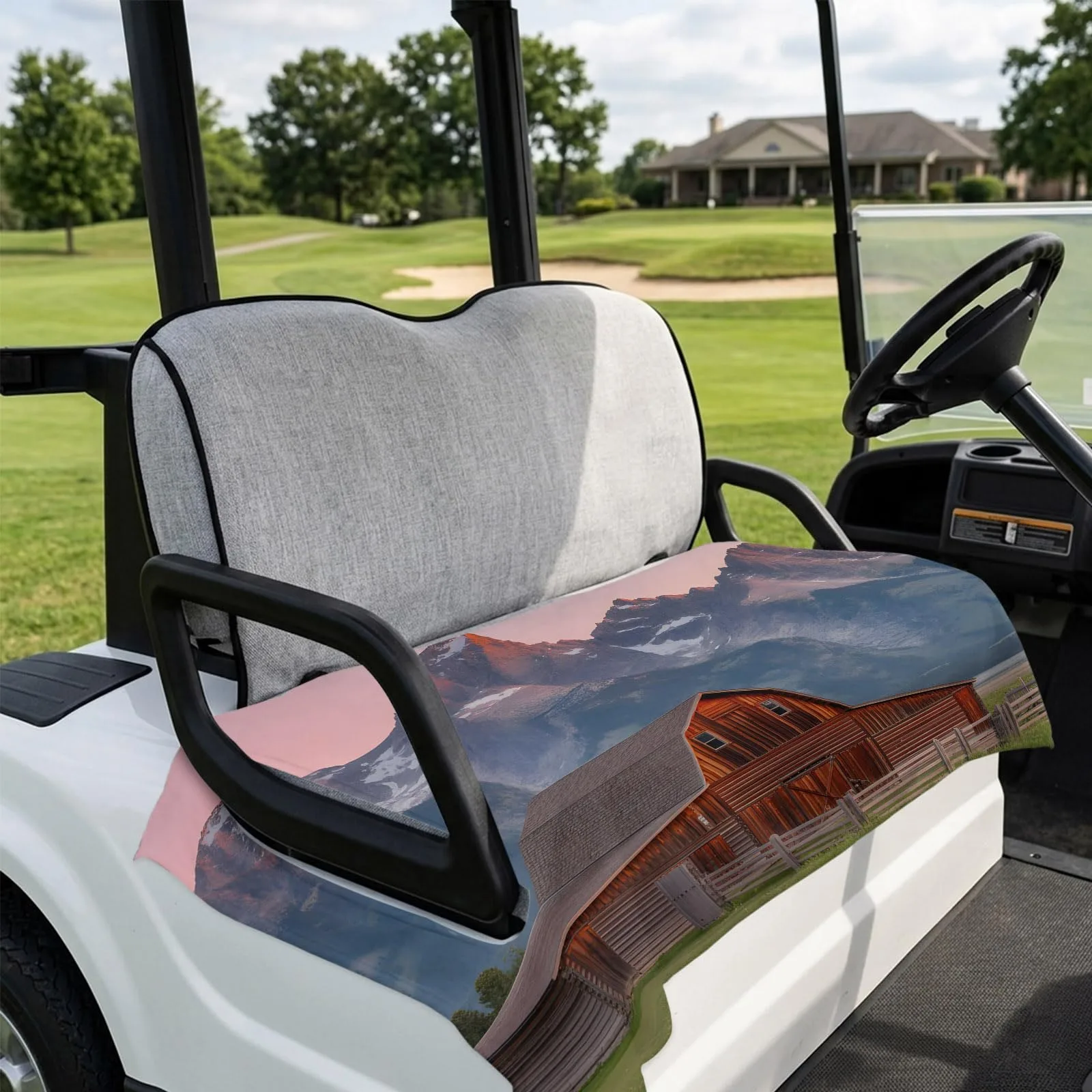 DecorLovee 51 x 31 in Microfiber Golf Cart Seat Cover for 2-Seater – DLE202606101781062736278019031 image 4