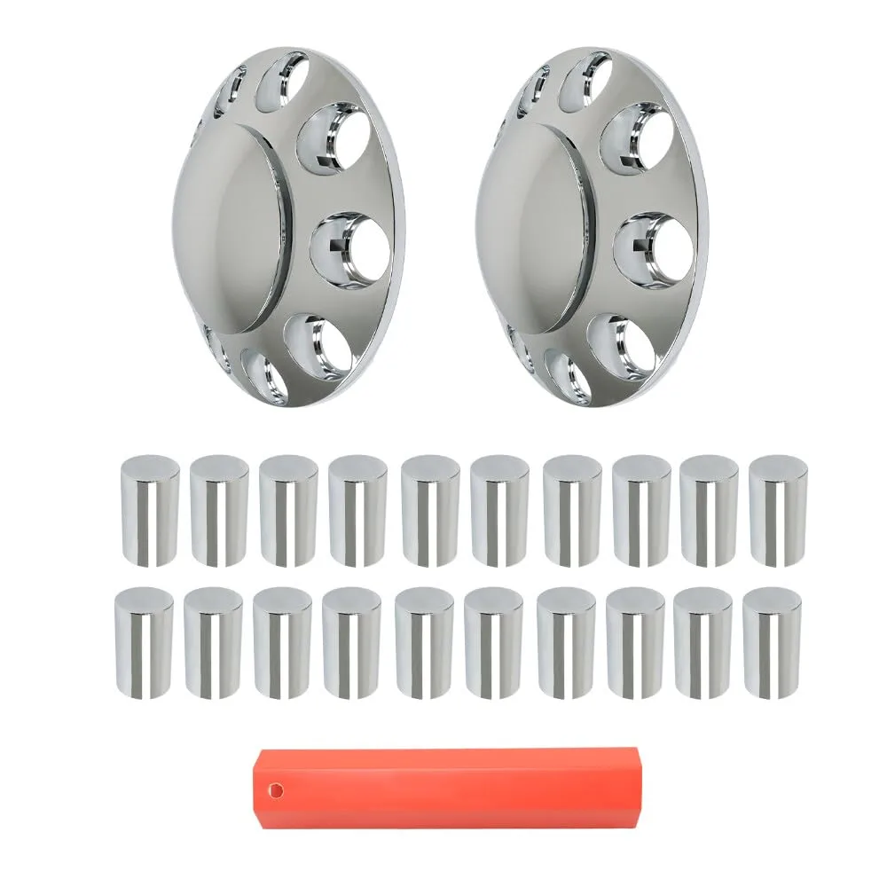 Generic 33mm Chrome Front Hub Cap Mod-G33S-1342