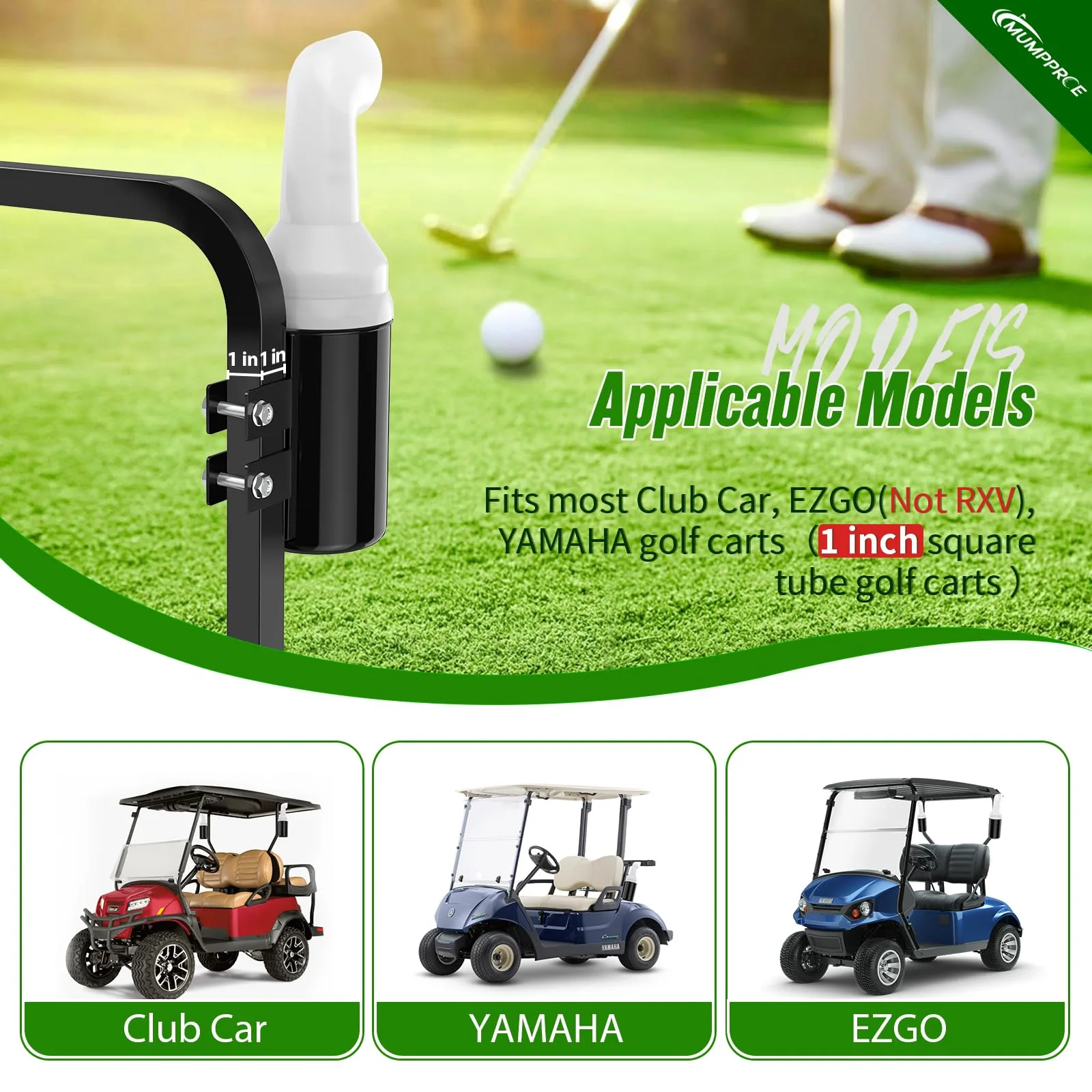 MUMPPRCE Golf Cart Sand Bottle and Holder, 35 oz image 3