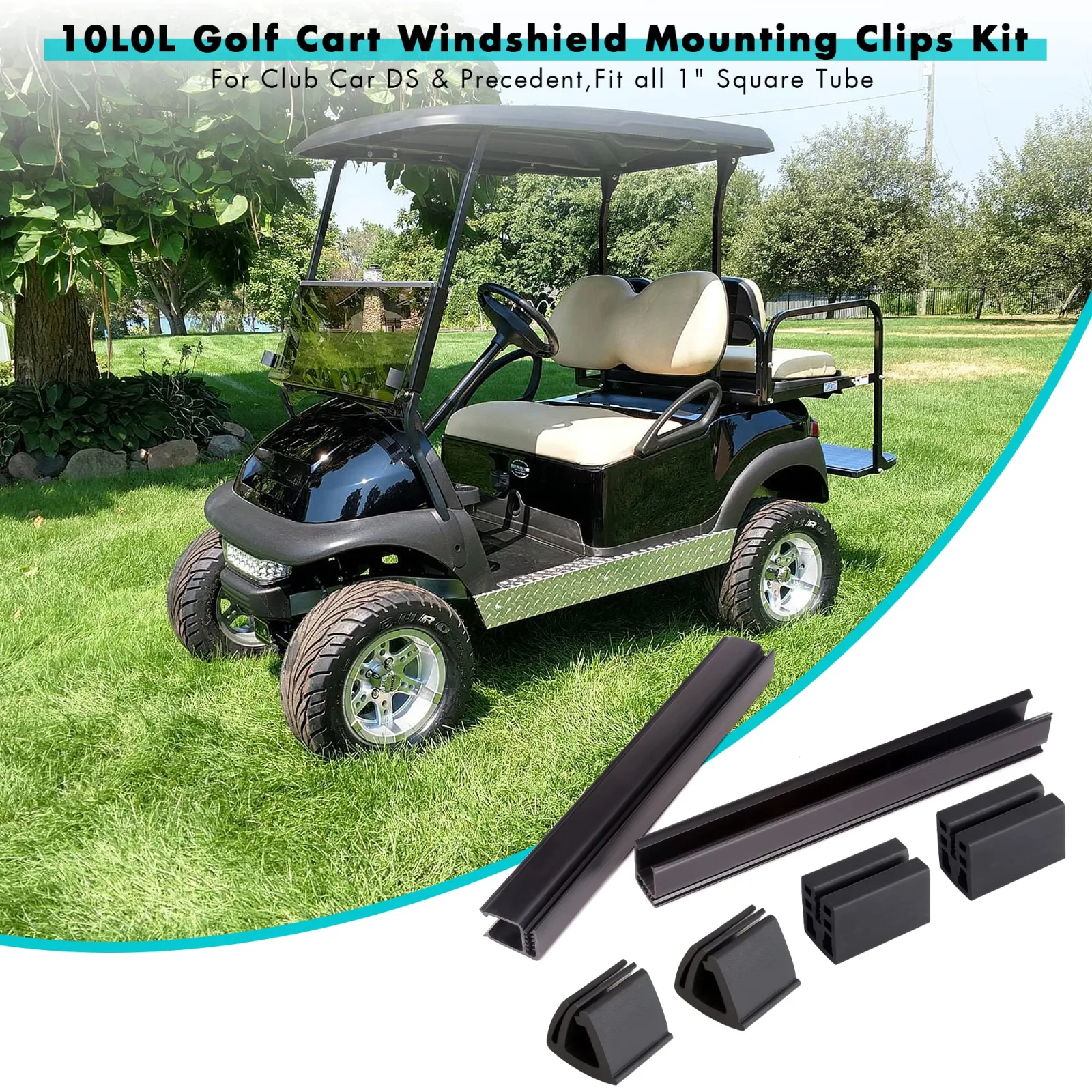 10L0L Club Car Windshield Mounting Clip Kit image 3