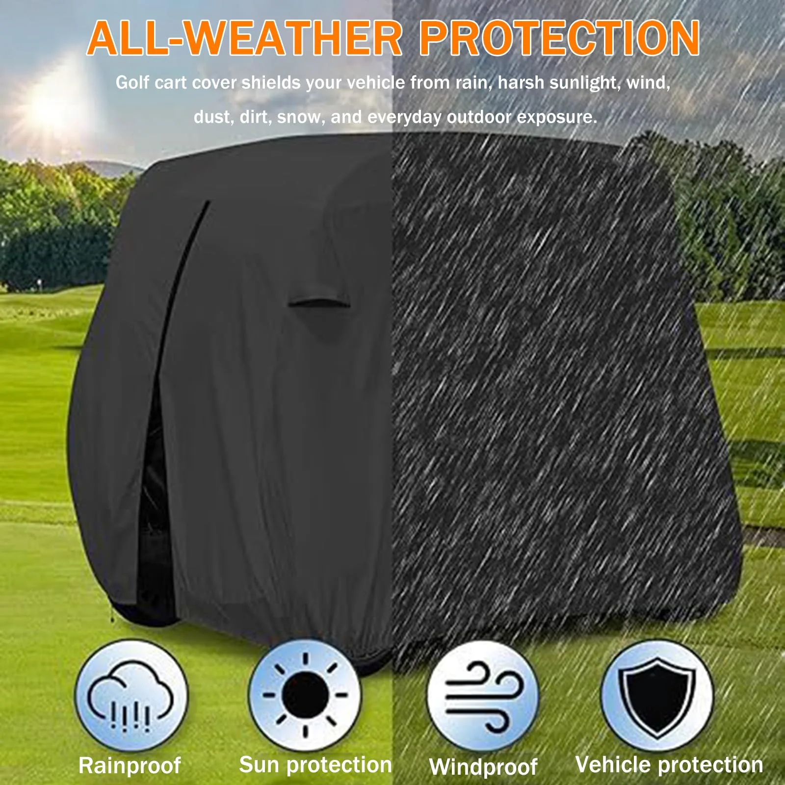 optrcn Golf Cart Cover for Bintelli Nexus 2 (2024–2026) — 420D All-Weather image 4