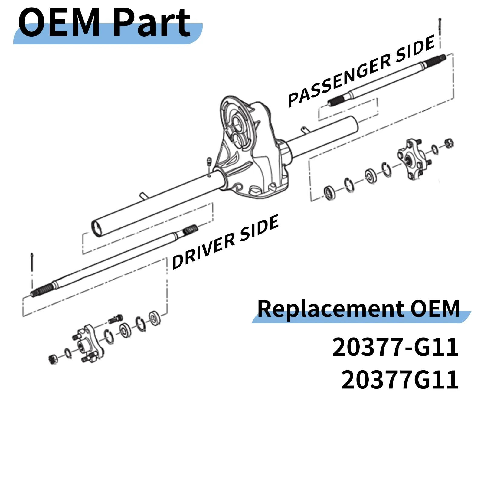 EvTok 20377-G11 Rear Axle Shaft Kit for E-Z-GO TXT image 4