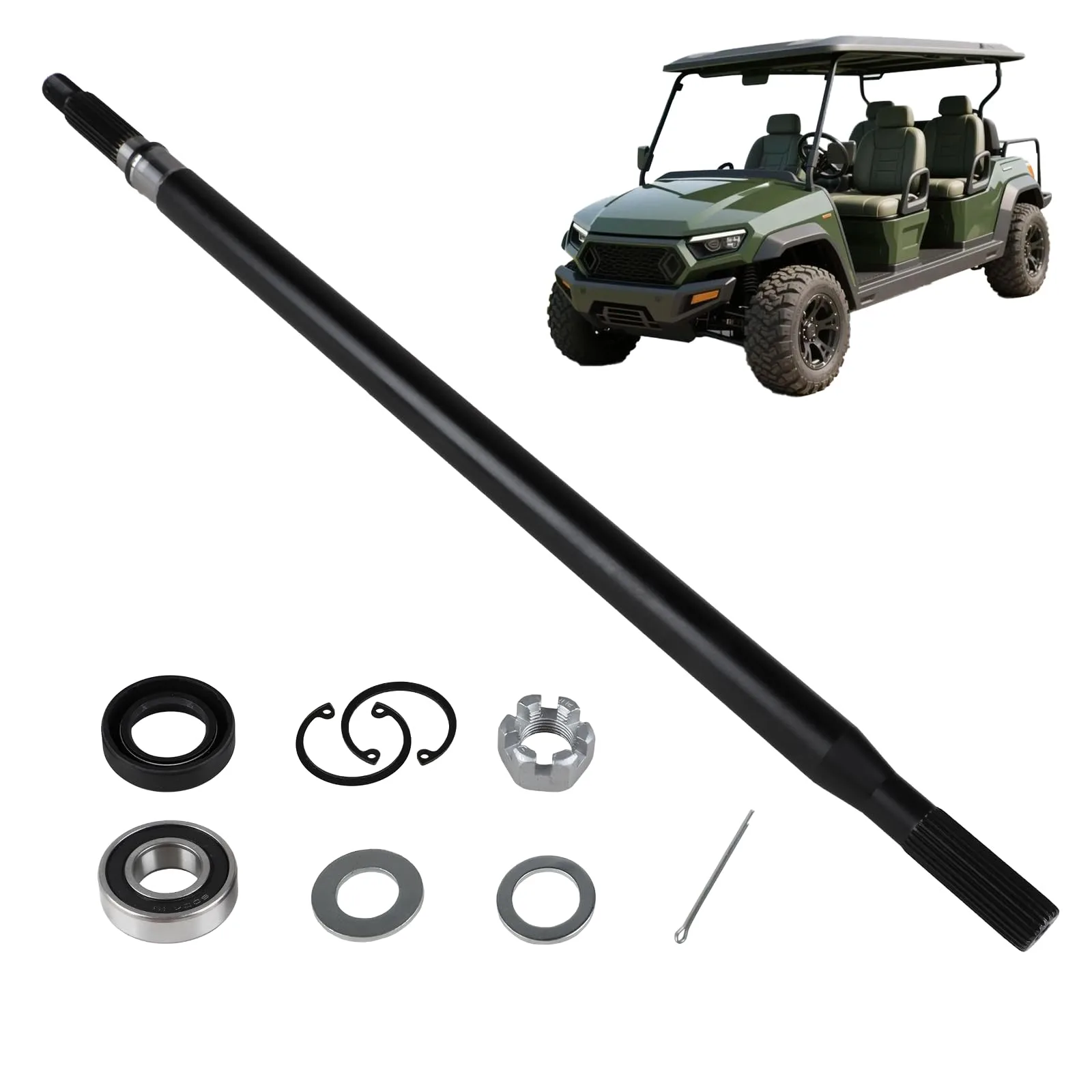 EvTok 20377-G11 Rear Axle Shaft Kit for E-Z-GO TXT