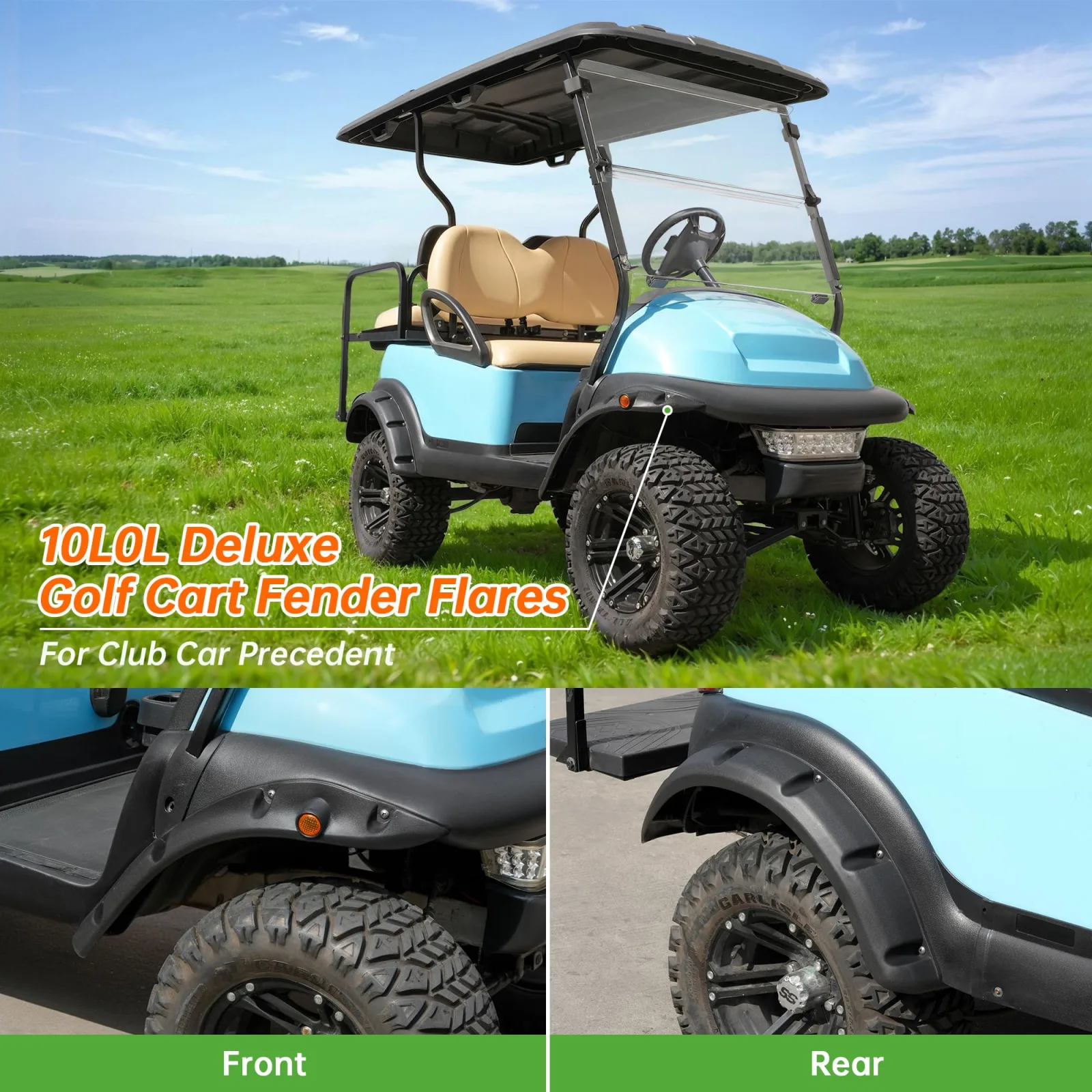 10L0L Fender Flares for Club Car Precedent 2004-Up image 2