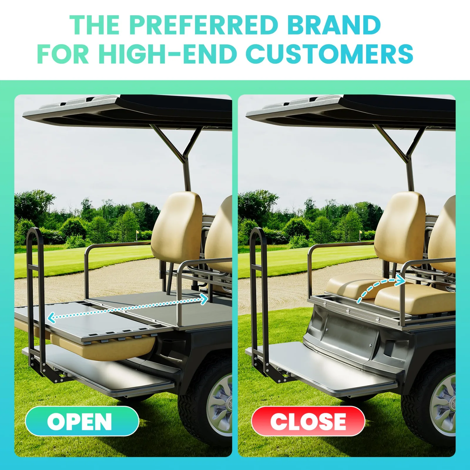ECOTRIC Golf Cart Rear Seat Safety Grab Bar VC-LYOM-032-1 image 4
