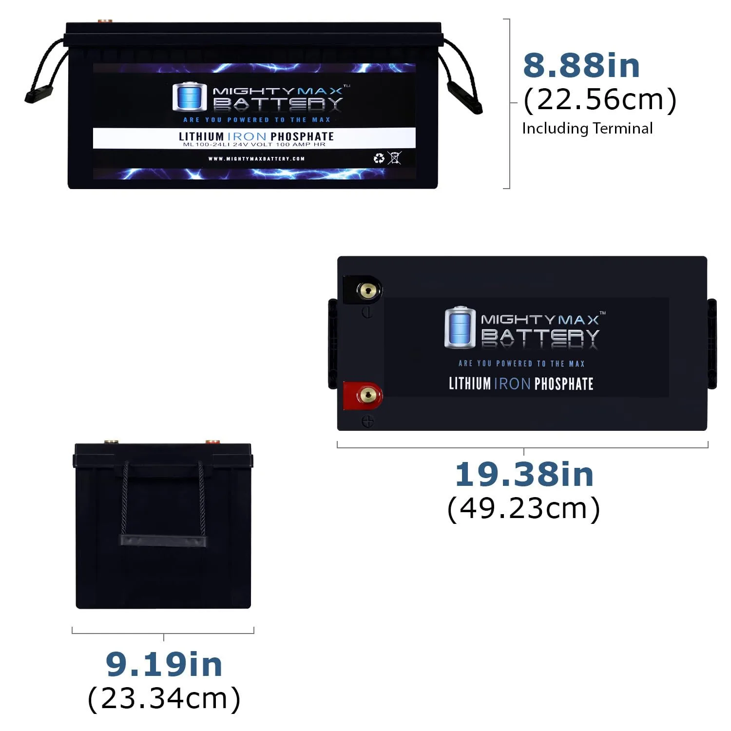Mighty Max ML100-24LI9 24V 100Ah Lithium Battery image 2