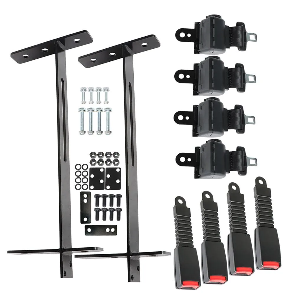 Retractable Golf Cart Seat Belts and Bracket Kit Mod-G33S-545