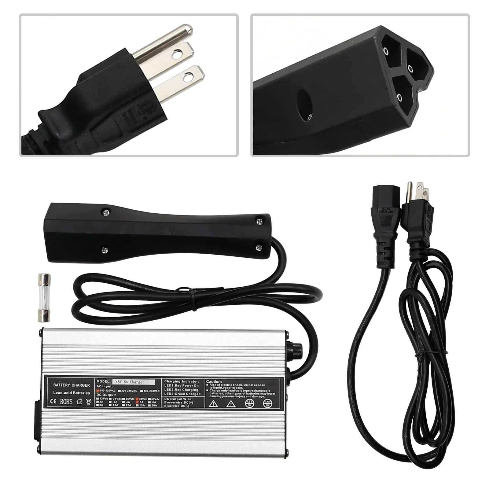 Saihisday 48V 5A Golf Cart Charger FNQCH00653 image 2