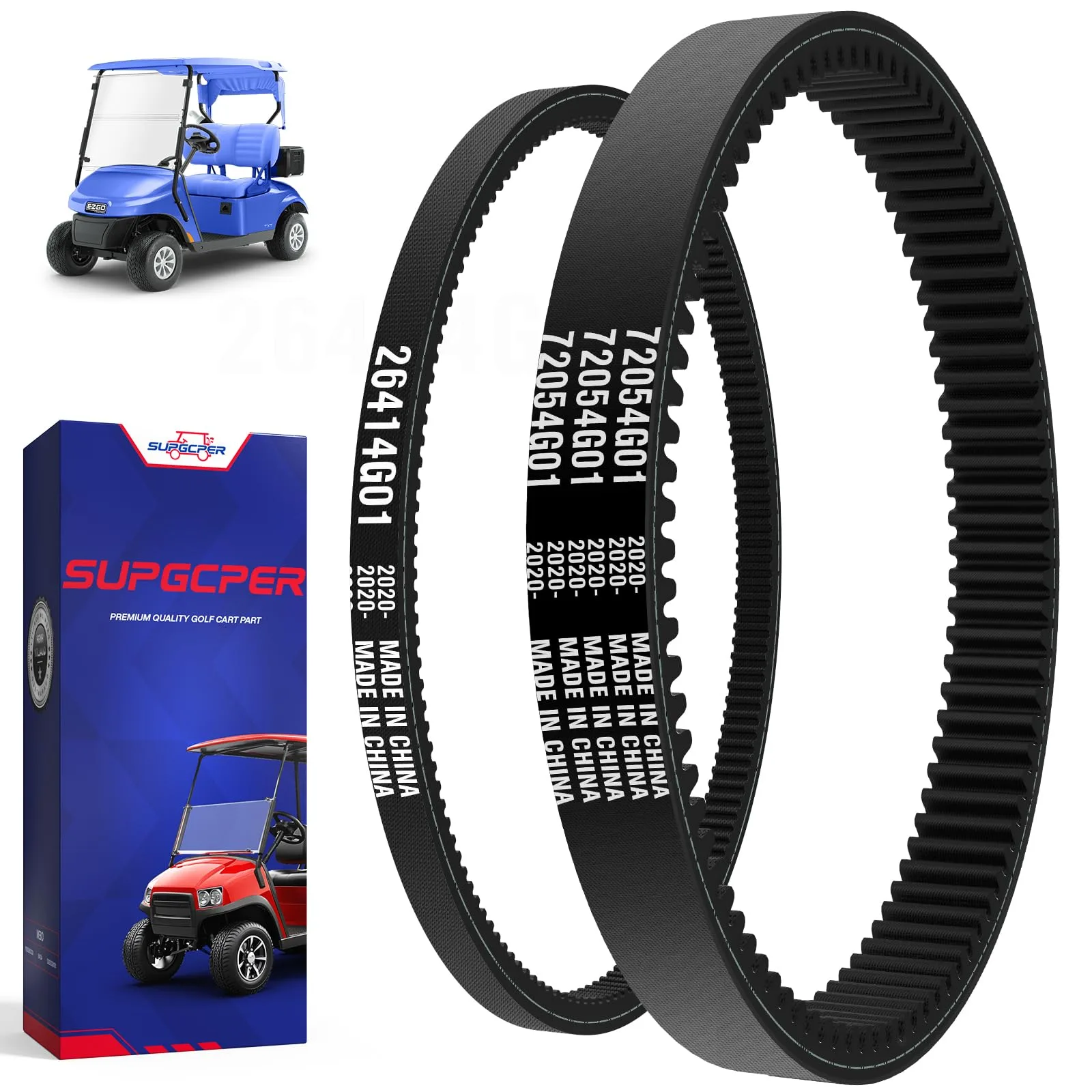 SUPGCPER E-Z-GO TXT Drive and Starter Belt Kit