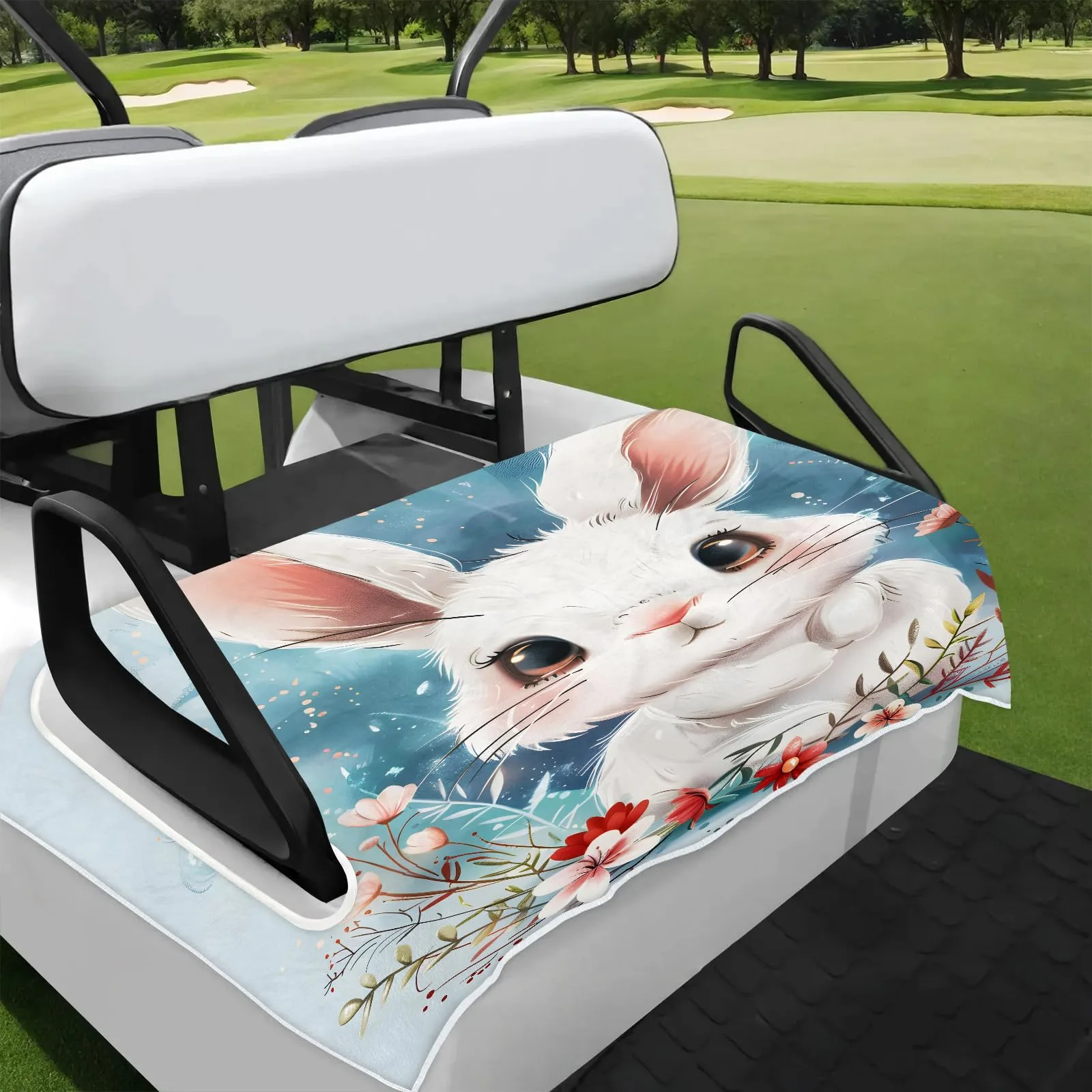 Tiveruda Golf Cart Seat Cover Blanket for Double Seats