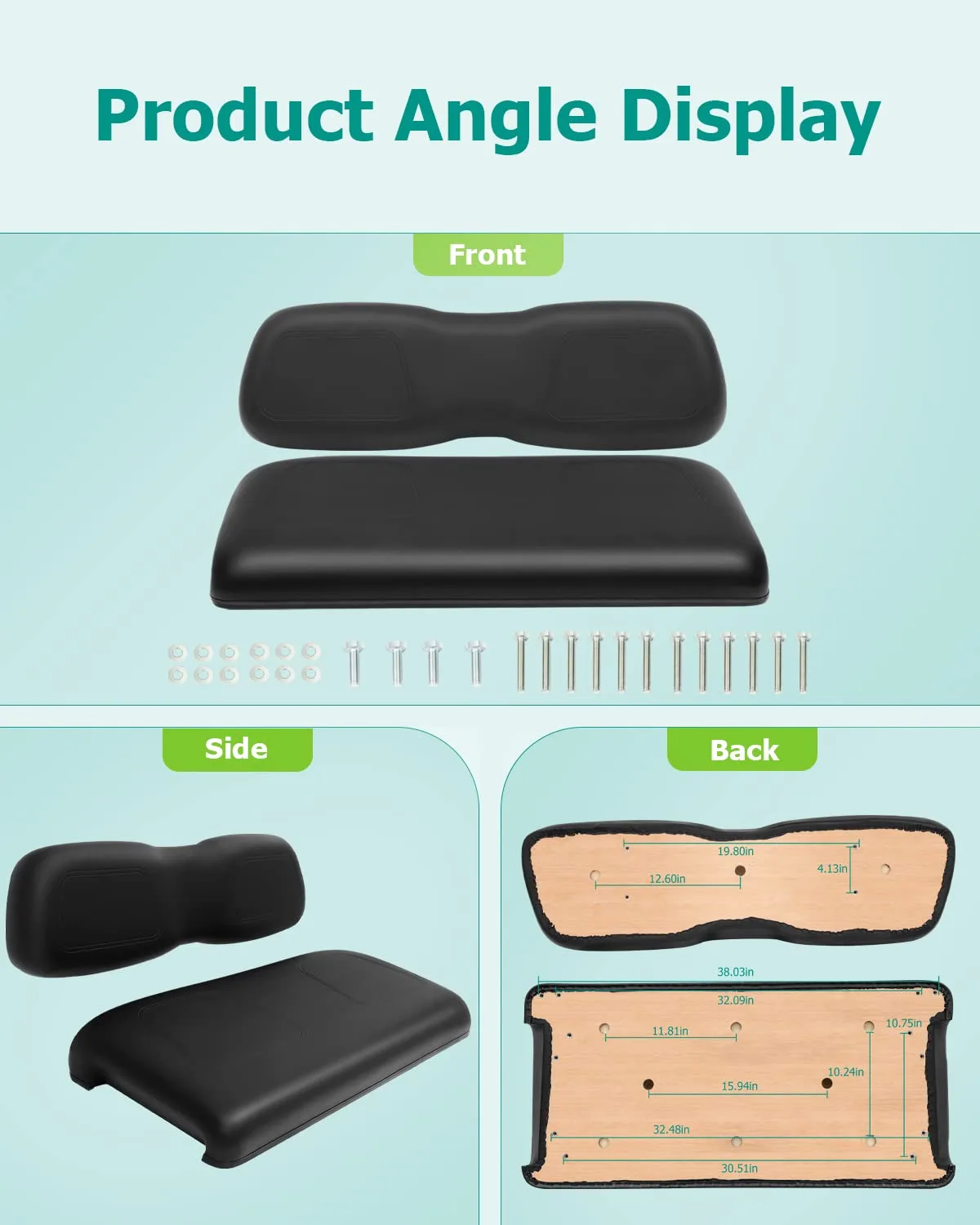 ILVGOLF Front Seat Cushions for Club Car DS image 3