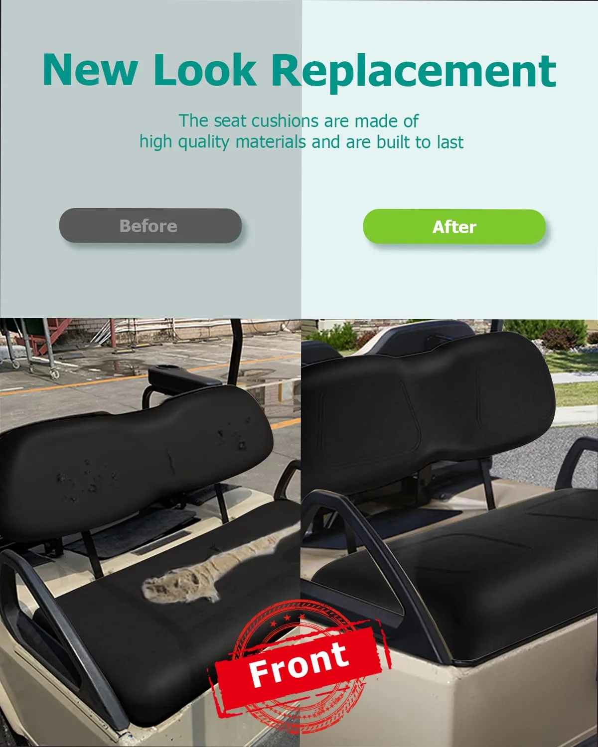 ILVGOLF Front Seat Cushions for Club Car DS image 4