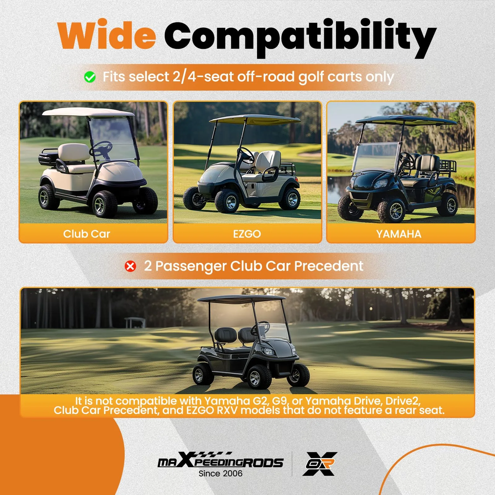 maXpeedingrods Golf Cart Seat Belt Kit CQ23QU image 2