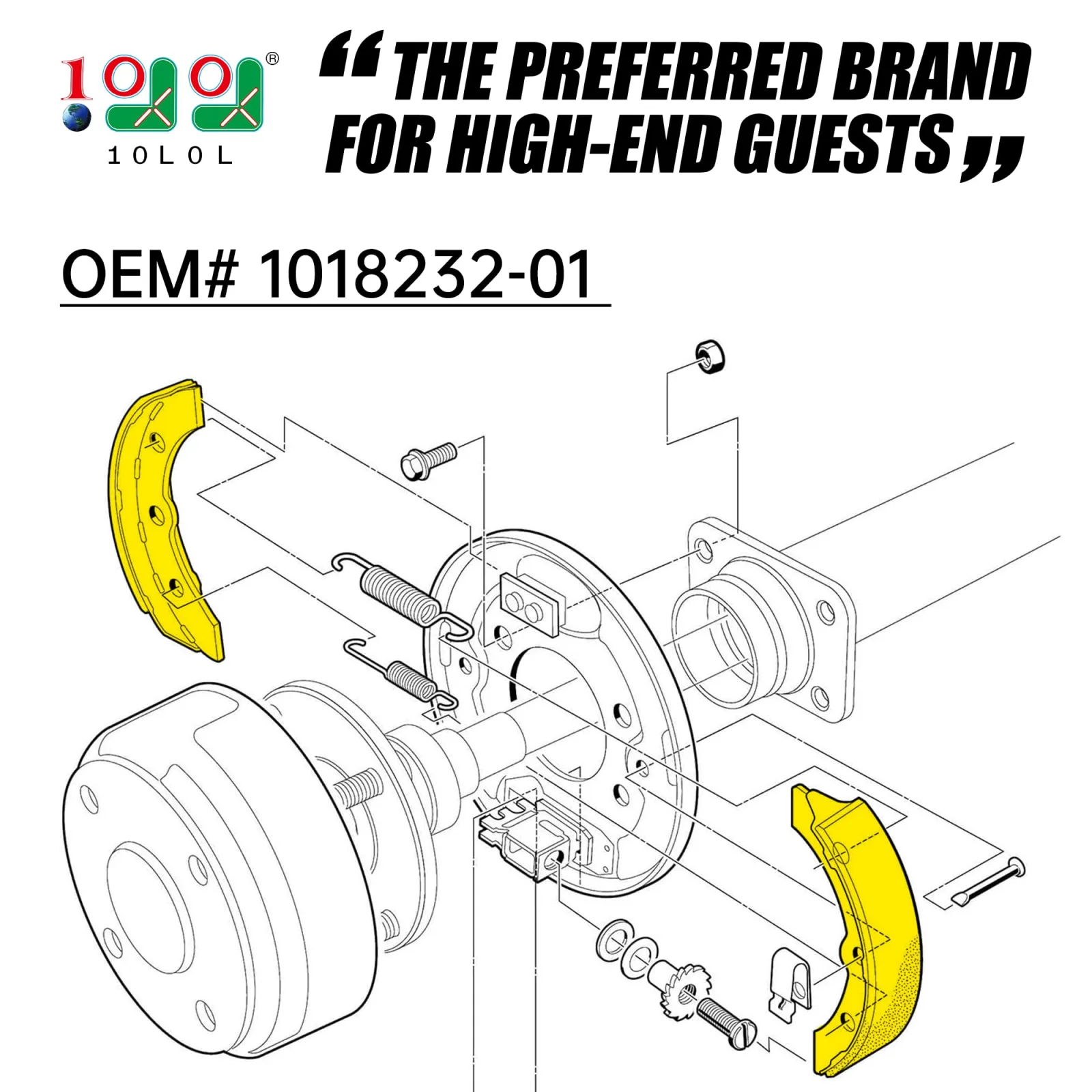 9.99WORLD MALL Golf Cart Brake Shoes 43235-35588 image 2