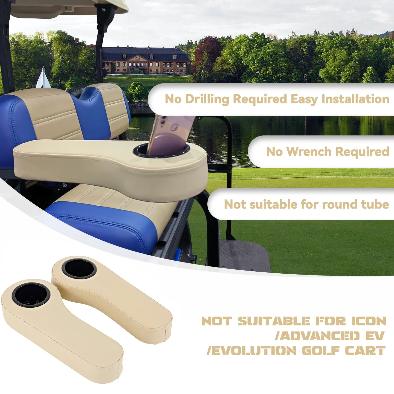XUANYUDG0769 Golf Cart Armrest with Cup Holder image 2