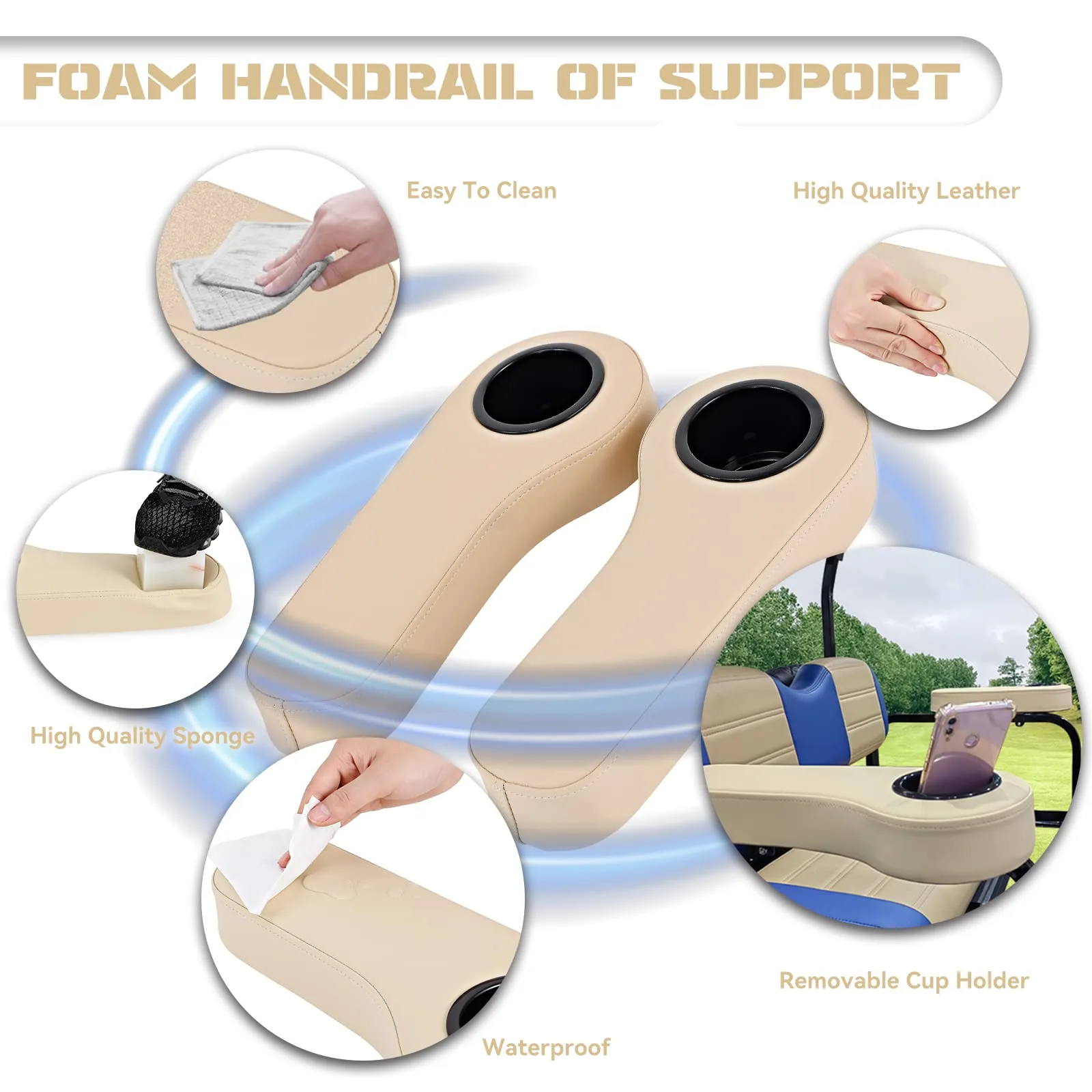XUANYUDG0769 Golf Cart Armrest with Cup Holder image 3