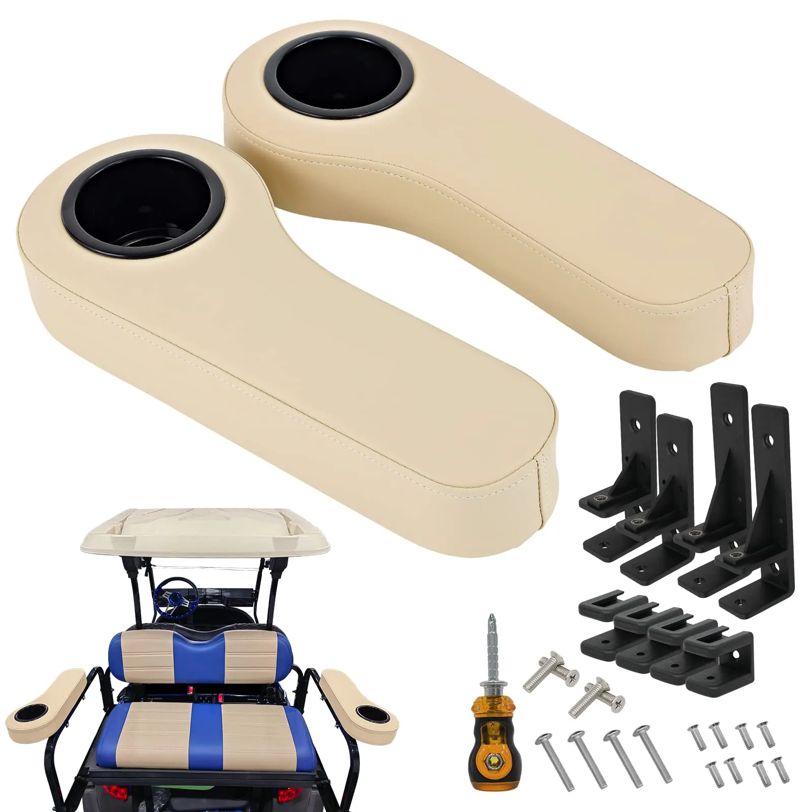 XUANYUDG0769 Golf Cart Armrest with Cup Holder