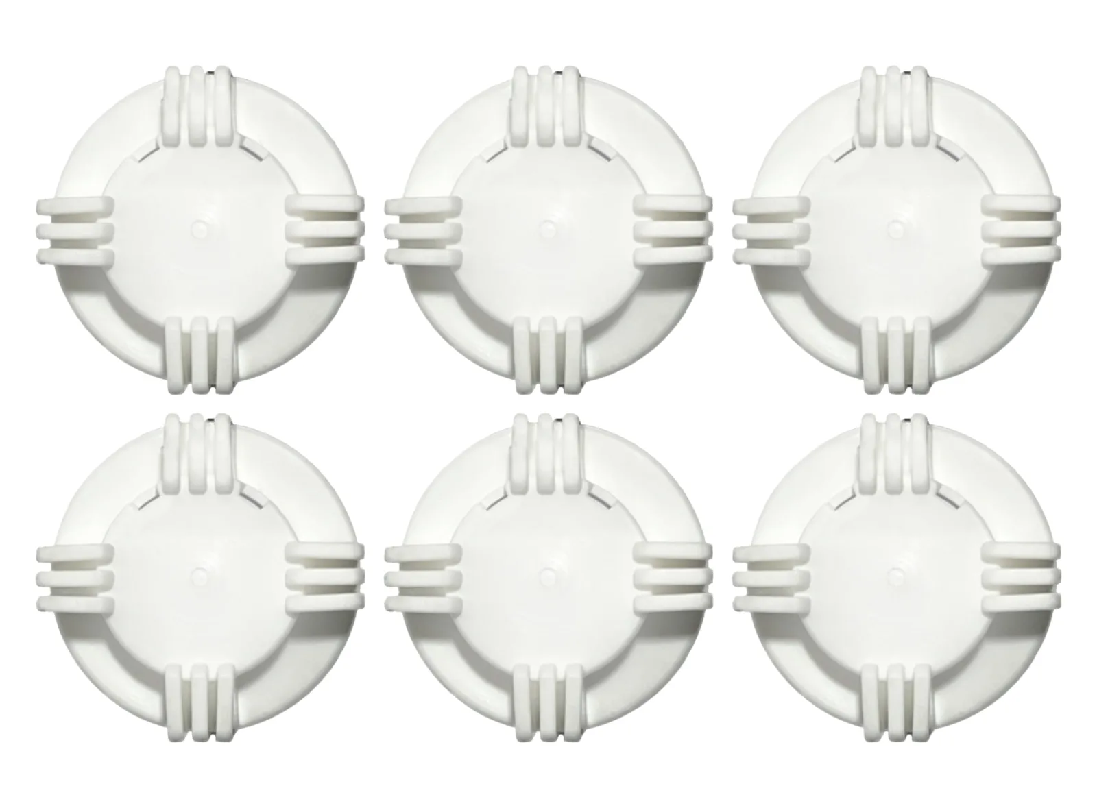 Stone River Battery Vent Caps SR-1050W-A — 1/4-Turn Bayonet White (6-Pack)
