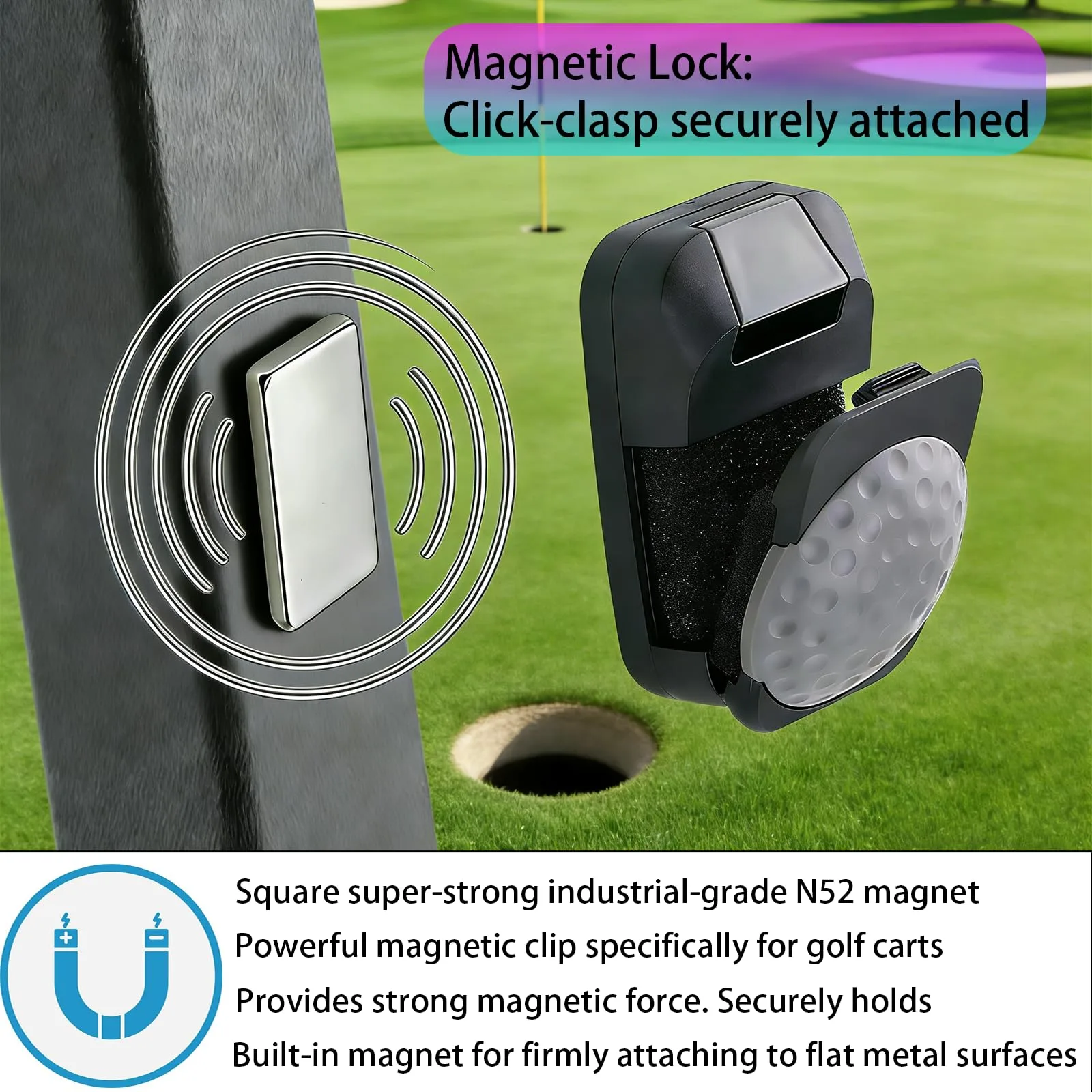 Generic CS386 Magnetic Golf Cart Sunglasses Holder image 4