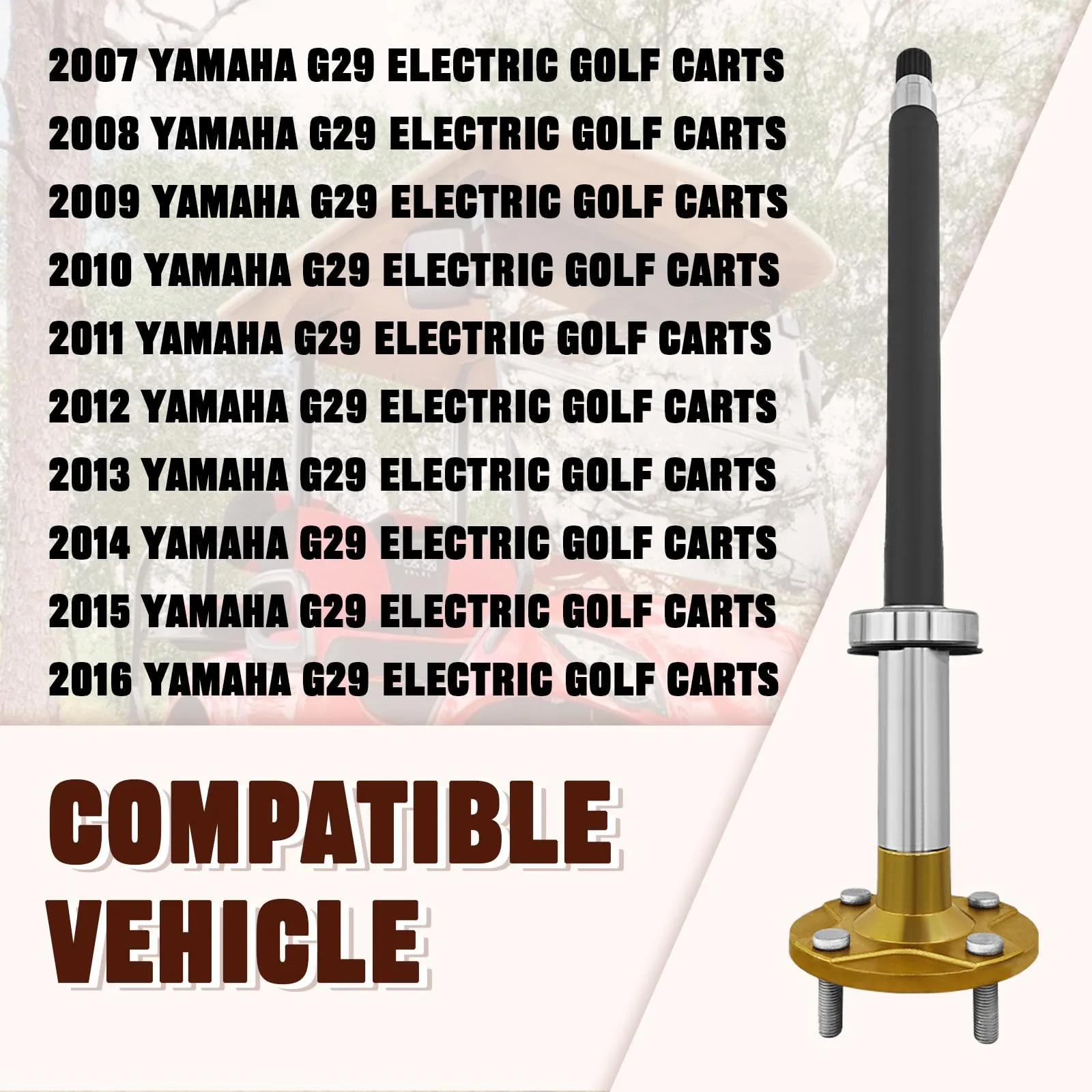 Yamaha G29 Rear Axle Assembly 2007–2016 image 3