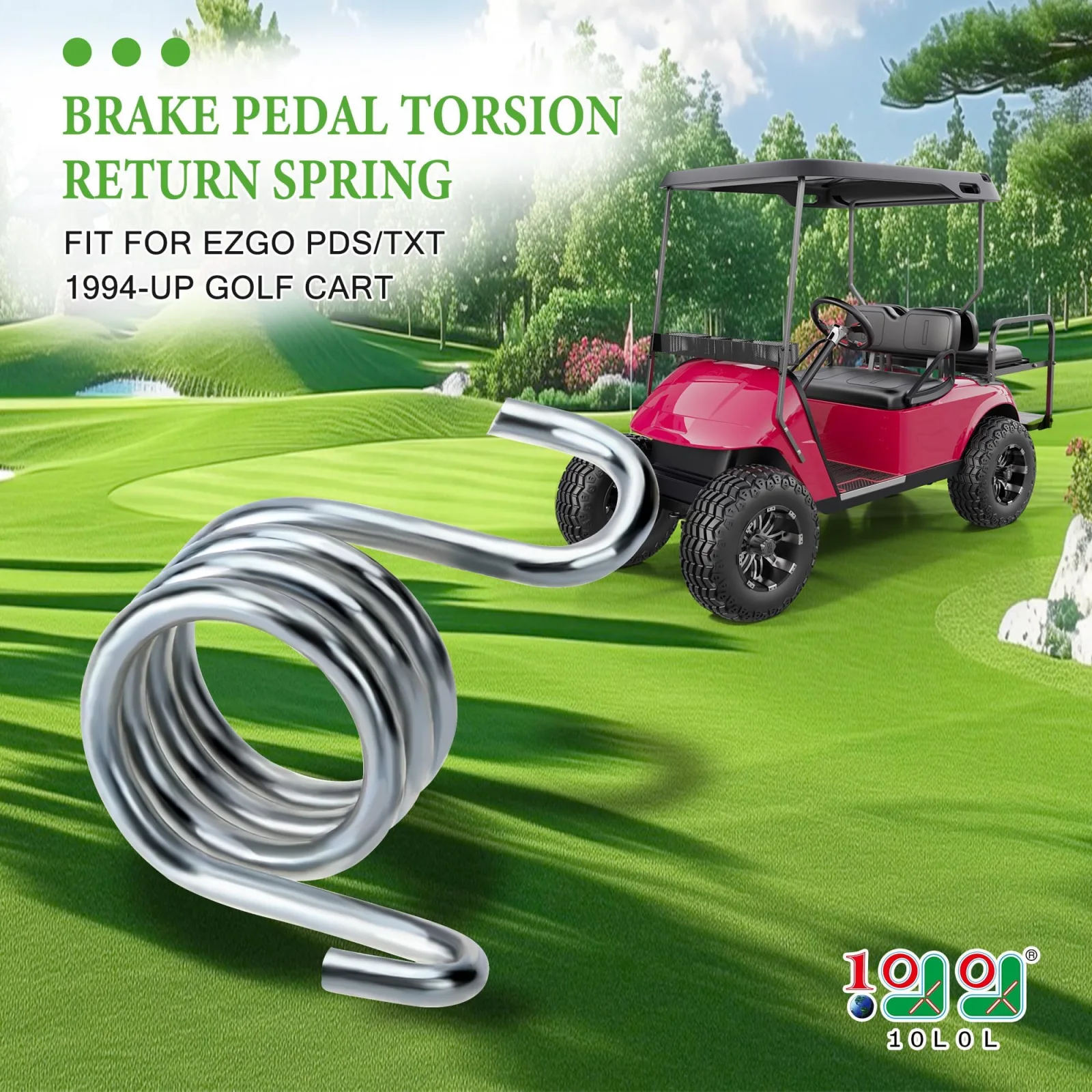 10L0L Brake Pedal Return Spring for E-Z-GO TXT/PDS image 3