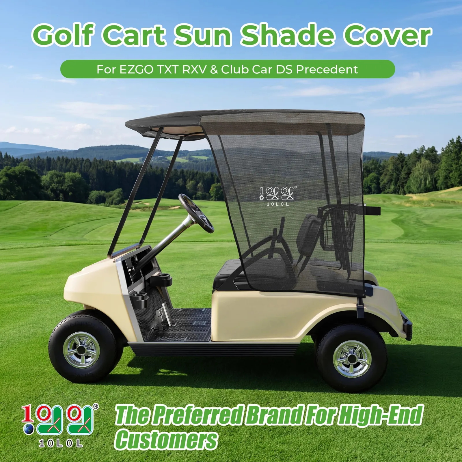 10L0L F26-SZ Golf Cart Sun Shade Cover image 2