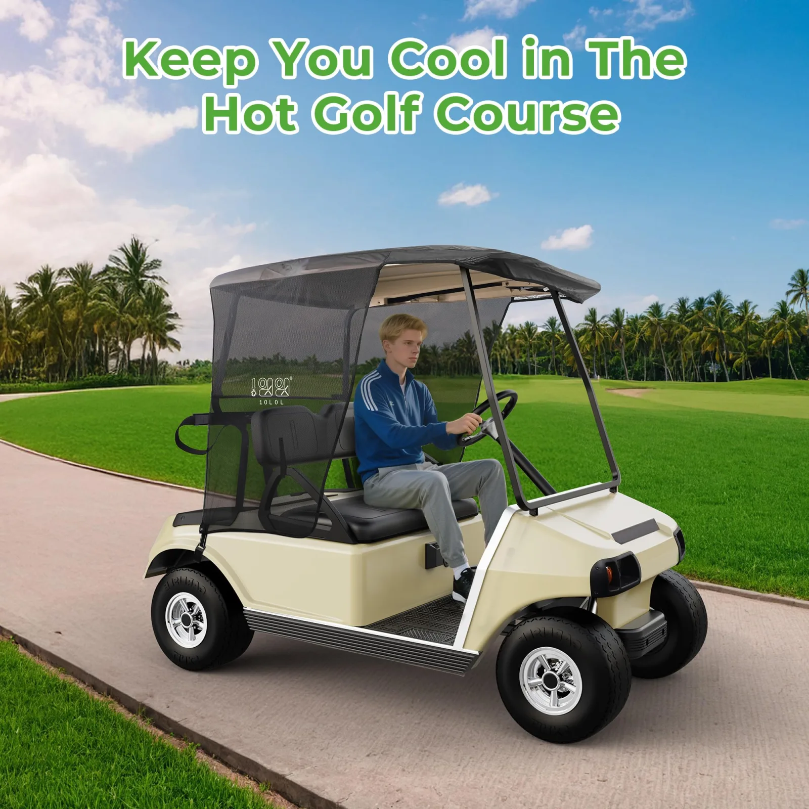 10L0L F26-SZ Golf Cart Sun Shade Cover image 3