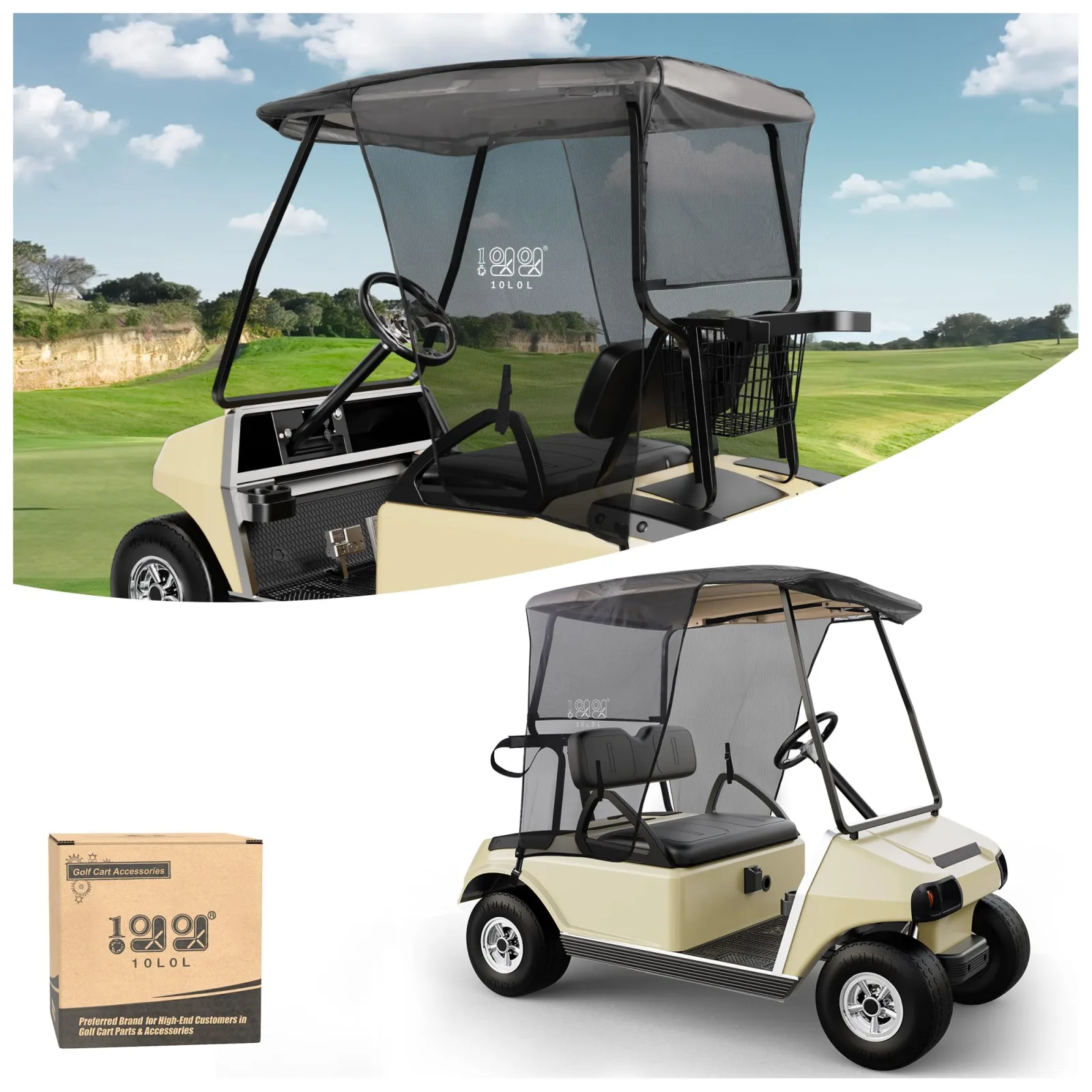 10L0L F26-SZ Golf Cart Sun Shade Cover
