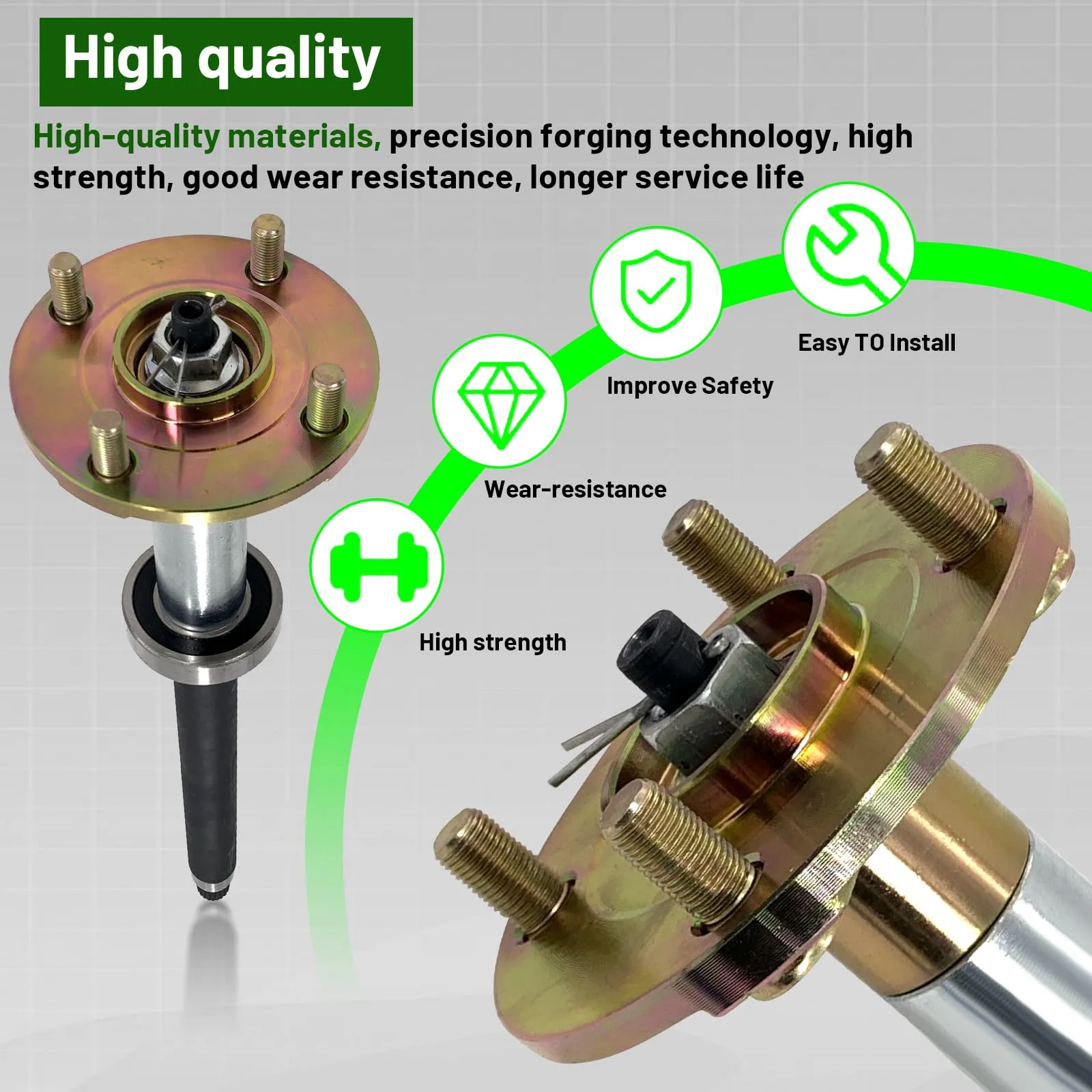 HUAYOUR Rear Axle Assembly for Yamaha G29 2007-2016 image 4