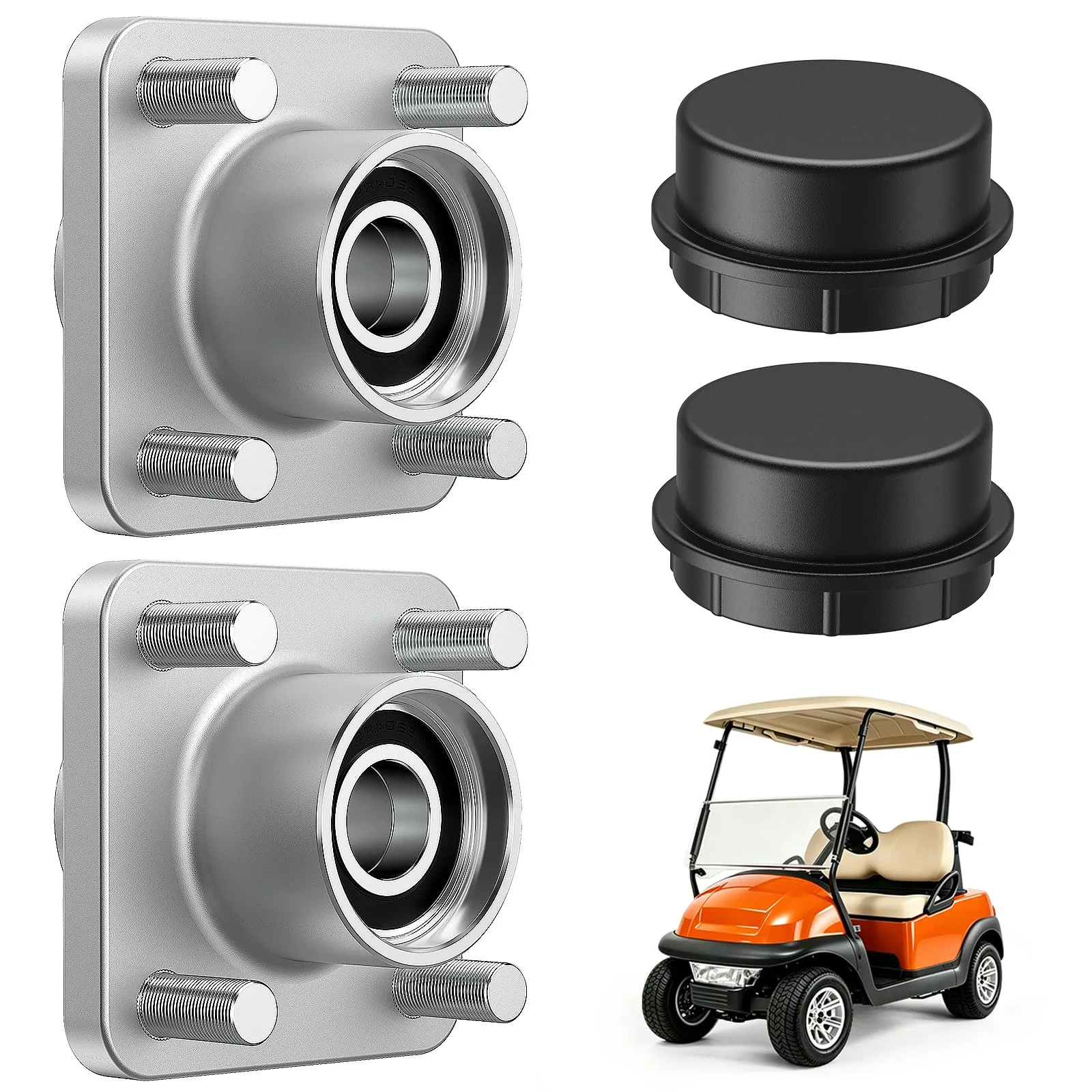CLUBRALLY Front Wheel Hub Kit for Club Car DS, Precedent & Tempo
