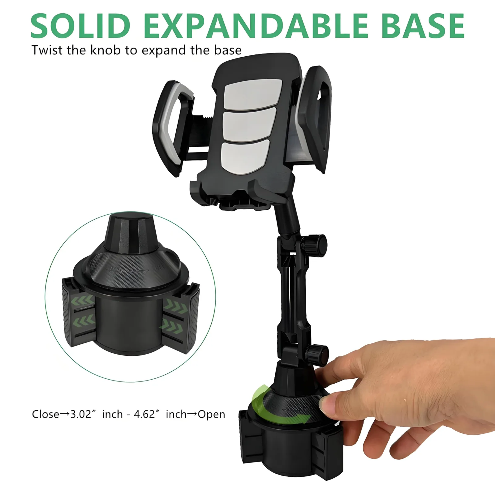 WLOOD Adjustable Golf Cart Cup Holder Phone Mount image 3