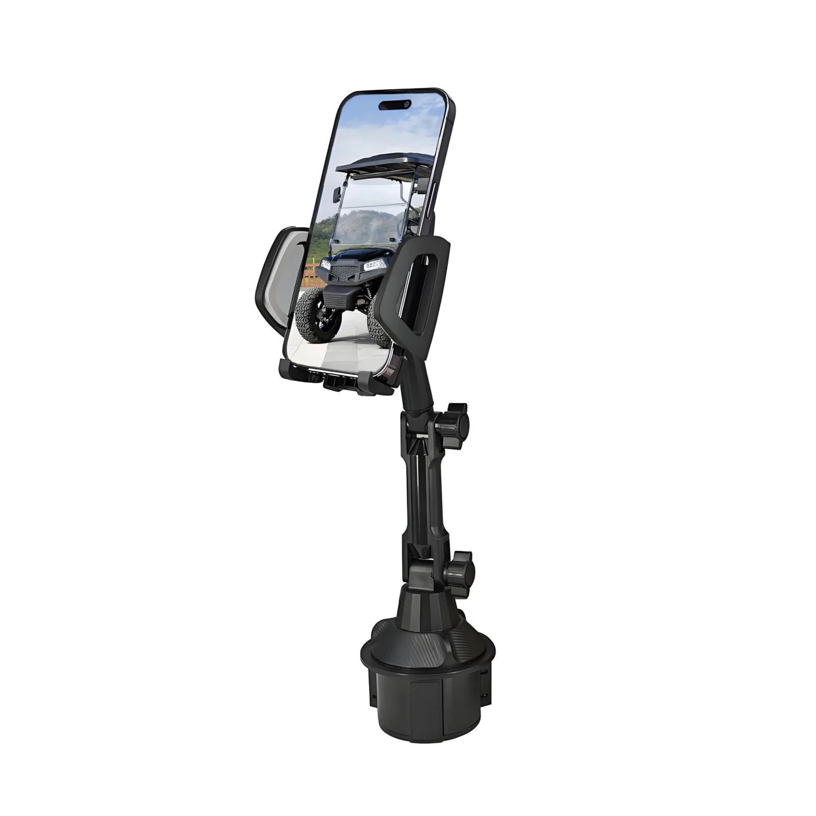 WLOOD Adjustable Golf Cart Cup Holder Phone Mount