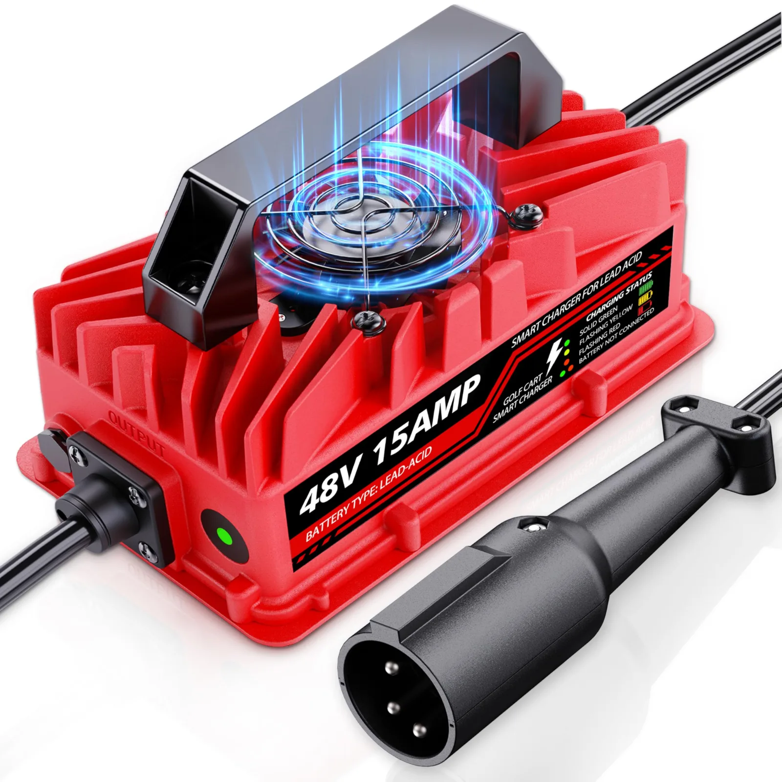 Akizbeir 48V 15A Charger for Club Car Precedent & DS